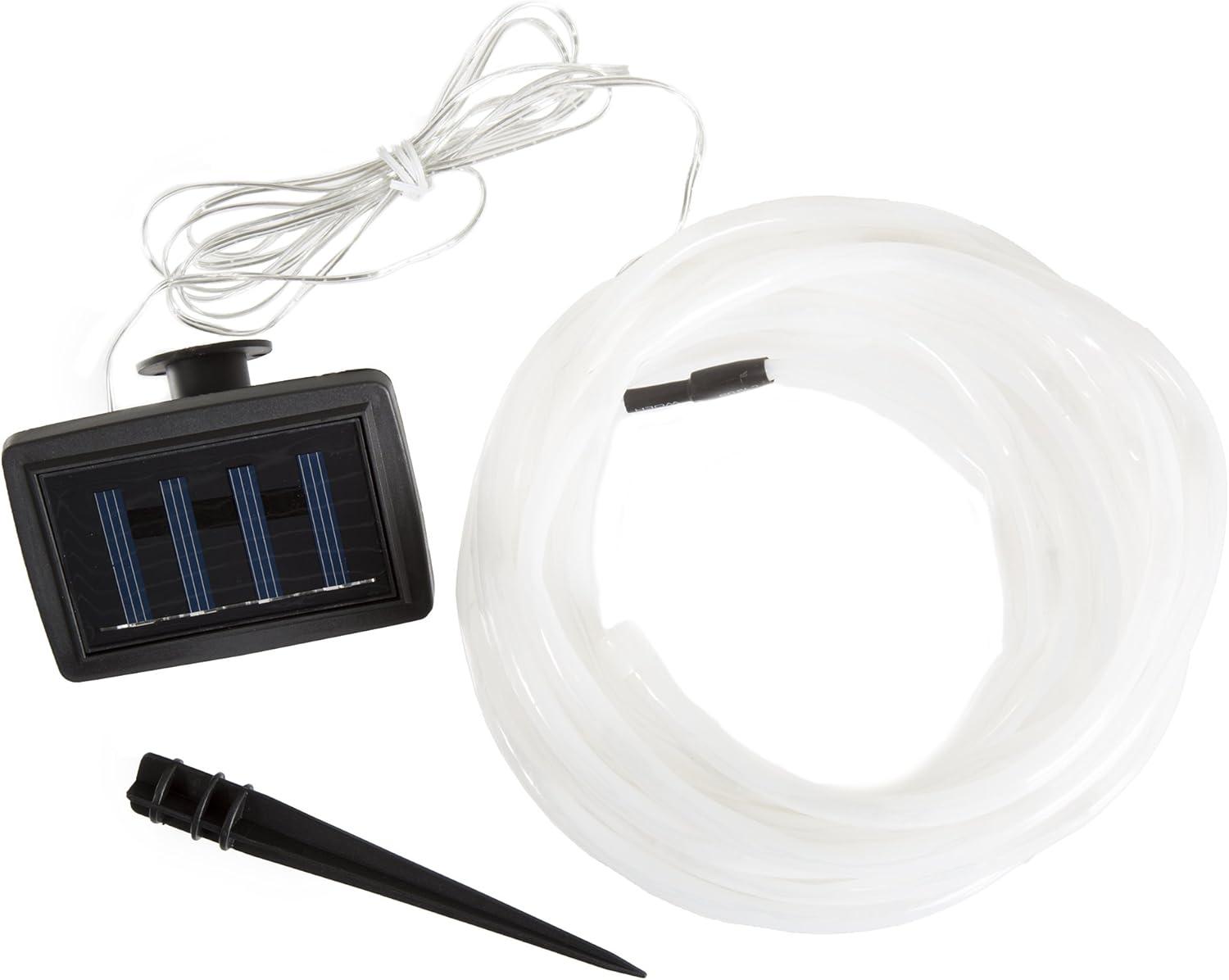 Pure Garden 23-Foot Solar-Powered Steady and Flashing LED Rope Lights