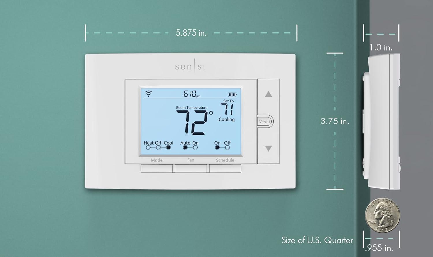 Sensi Smart Programmable Wi-Fi Thermostat-White