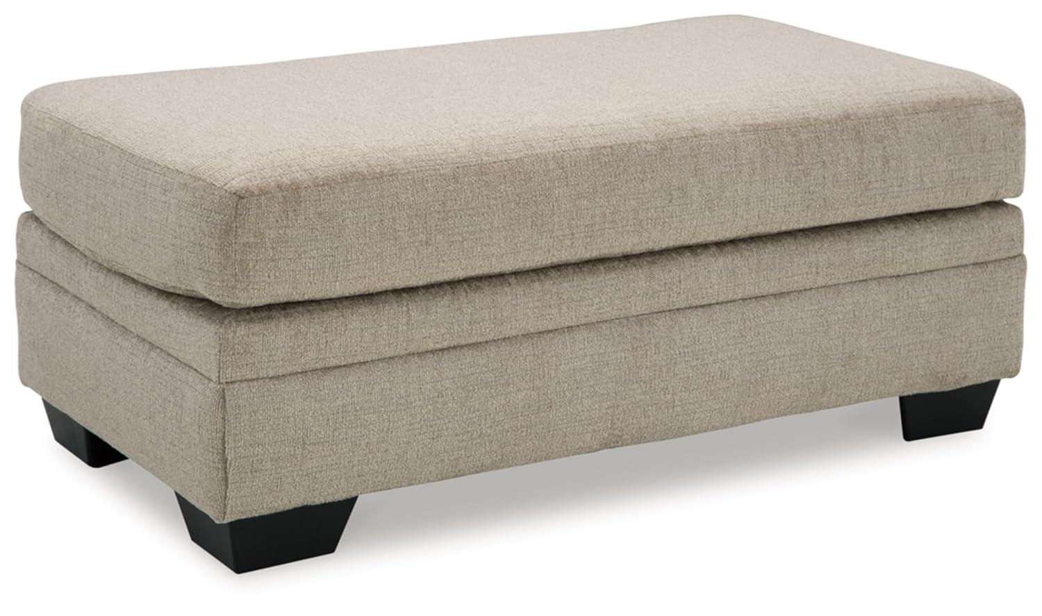 Signature Design by Ashley Stonemeade Upholstered Ottoman, Taupe Brown