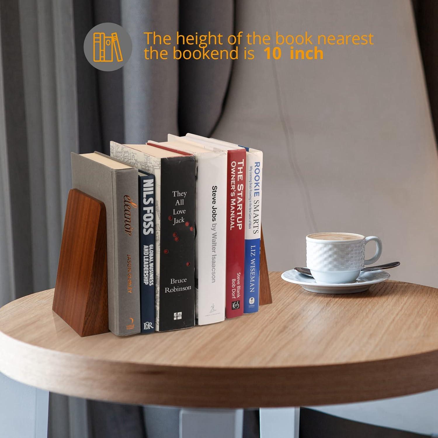 Handmade Sapele Wood and Stainless Steel Bookends