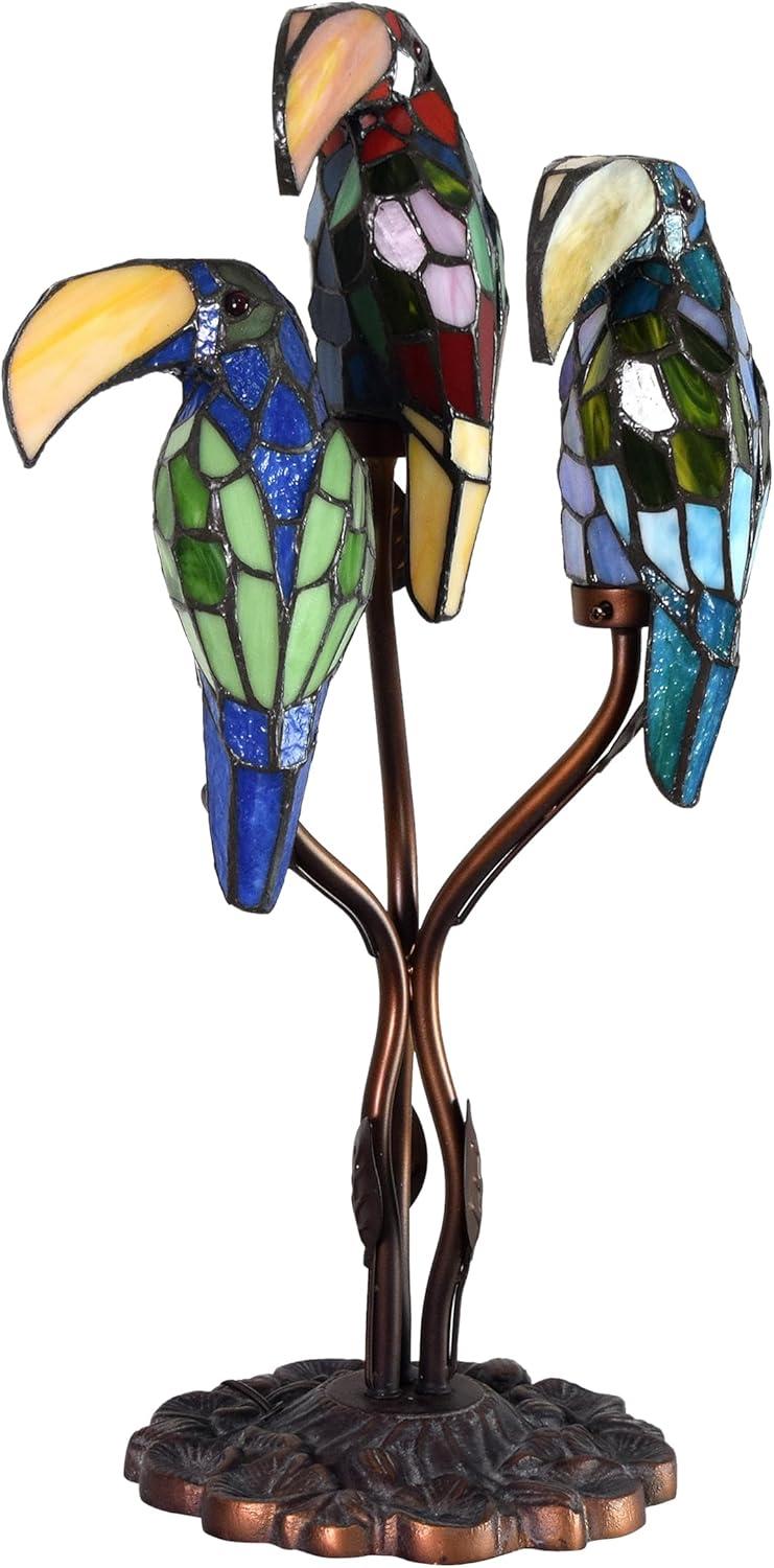 Dale Tiffany Three Parrots Table Lamp