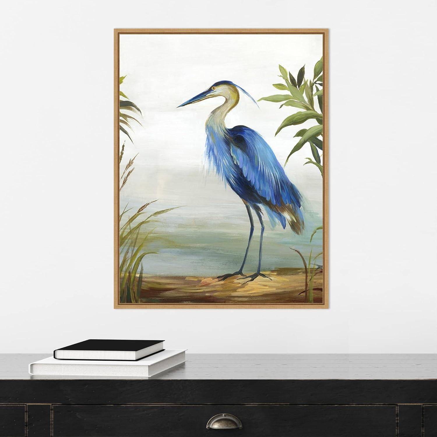 Amanti Art Blue Heron by Aimee Wilson Framed Canvas Wall Art