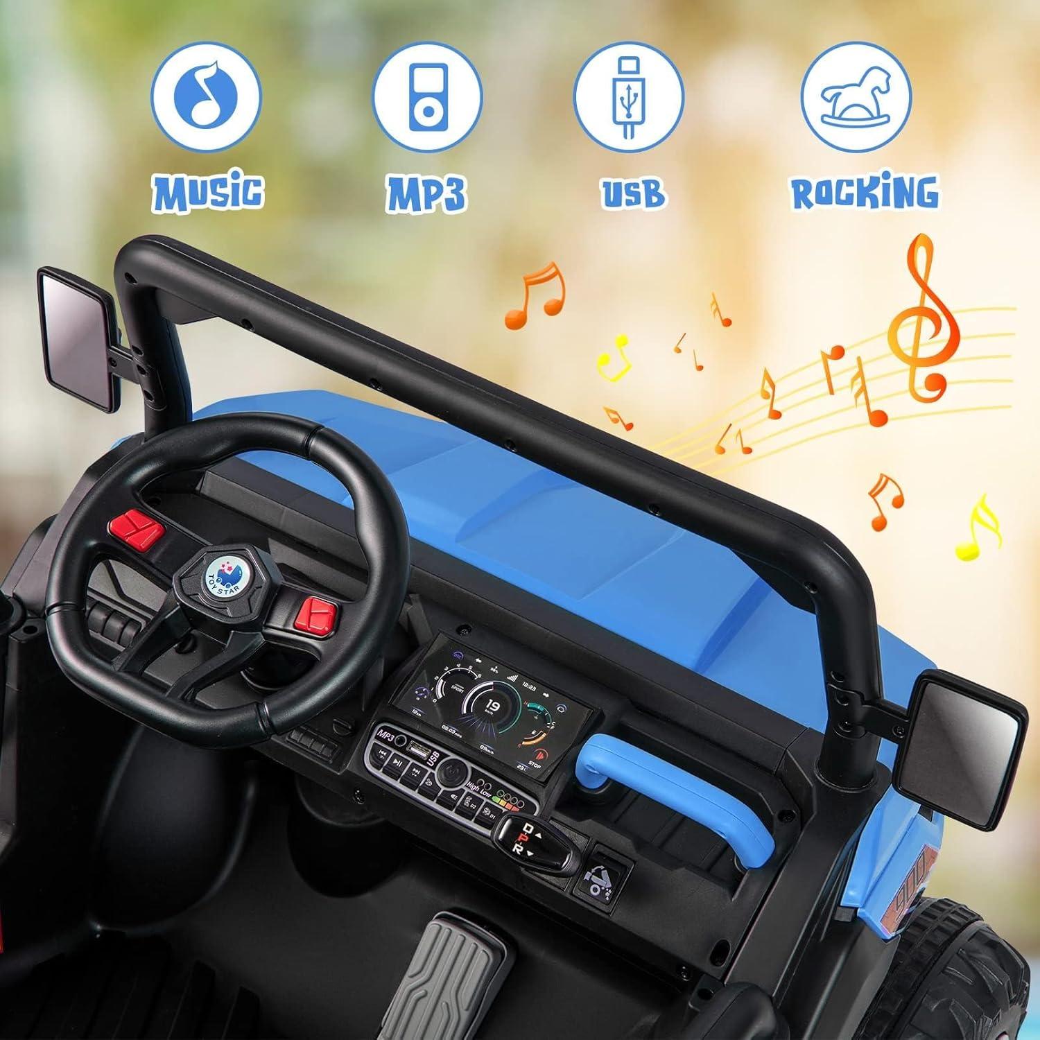 Himimi Delia Himimi 24 Voltage  Ride On Dump Truck, 2 Seater Kids UTV with Electric Dump Bed, Remote Control