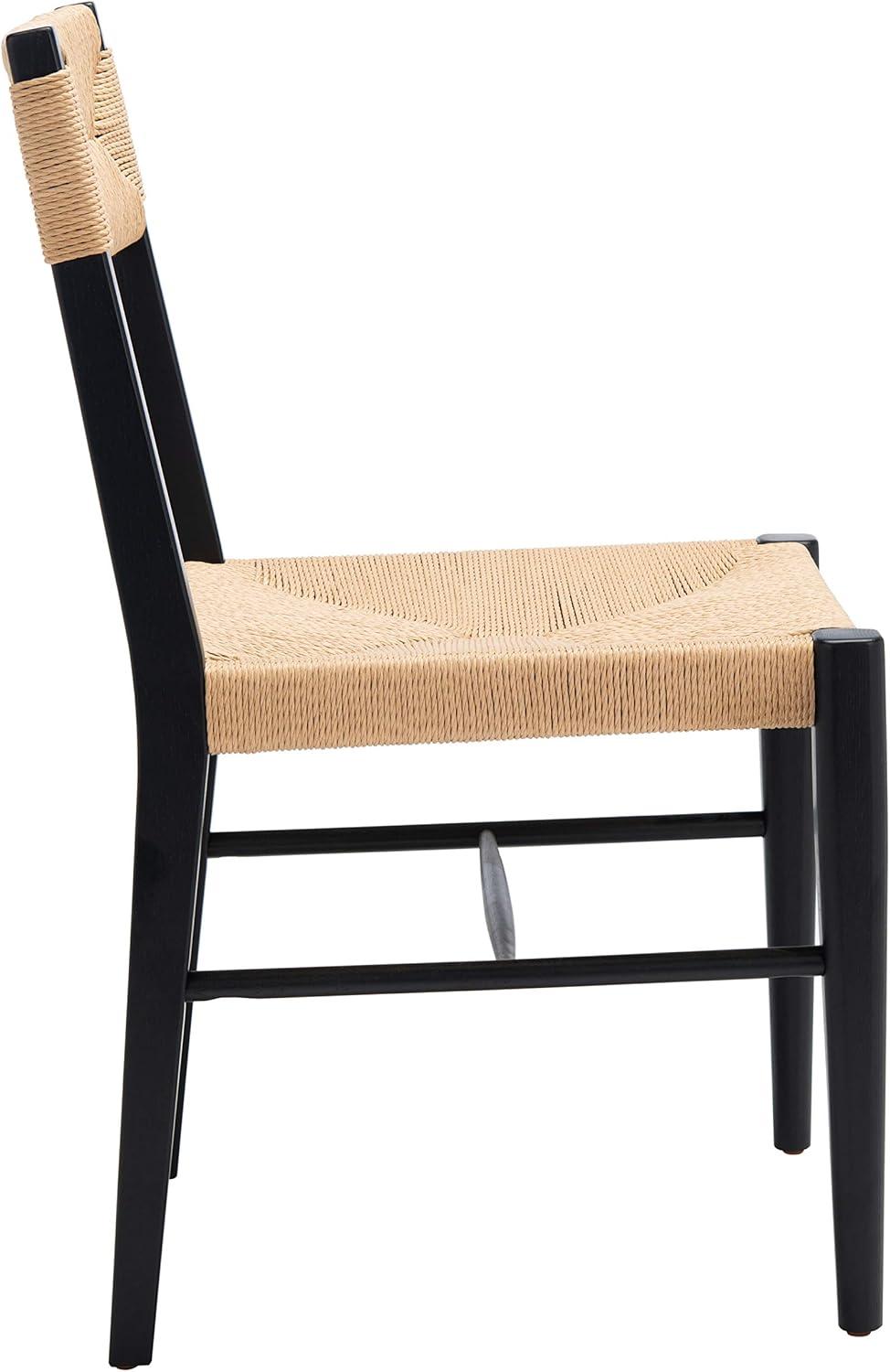 SAFAVIEH Couture Cody Coastal Rattan Solid Dining Chair, Natural (Set of 2)