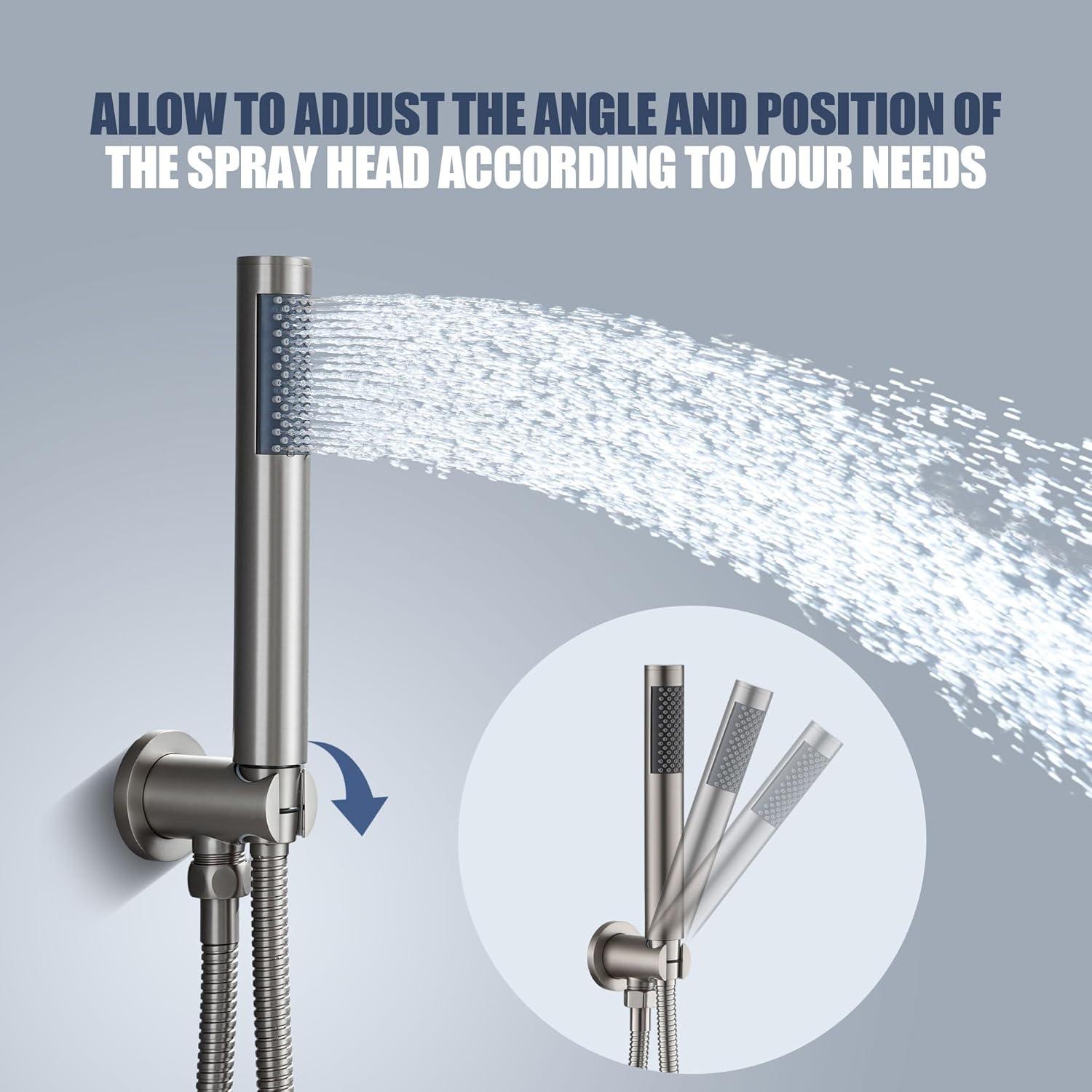 Pressure-Balanced Complete Shower System with 10-Inch Rain Shower Head, Handheld, Rough-in Valve