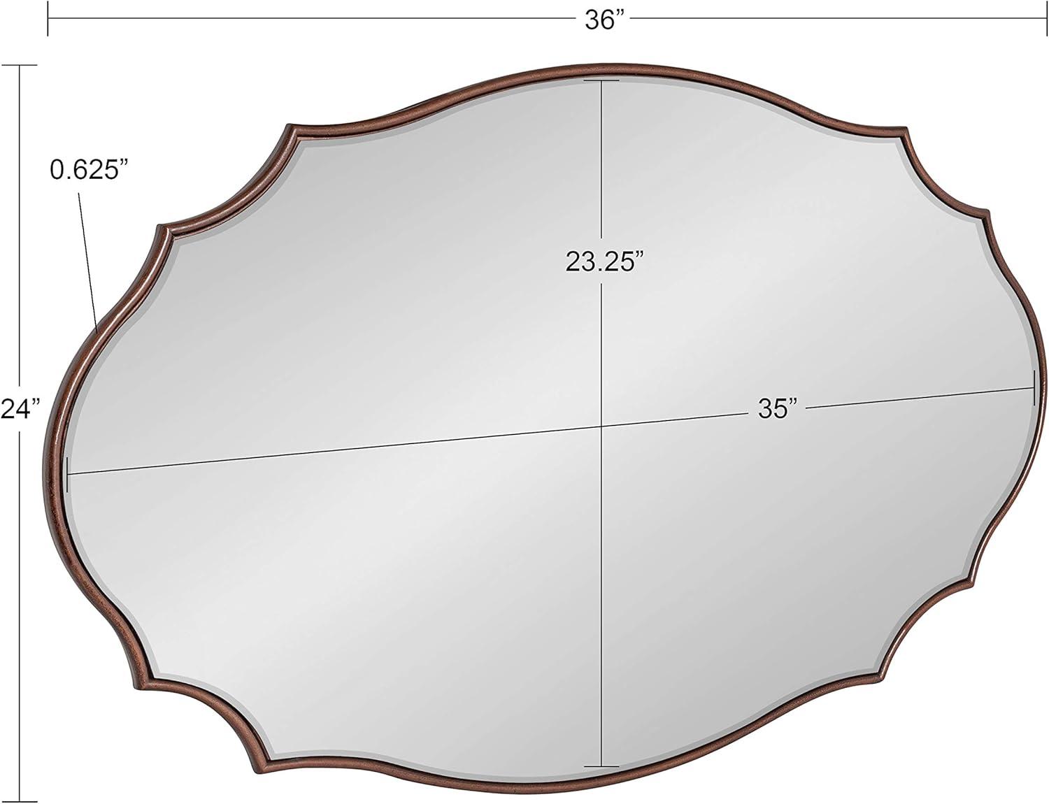 Kate and Laurel Leanna Scalloped Oval Wall Mirror