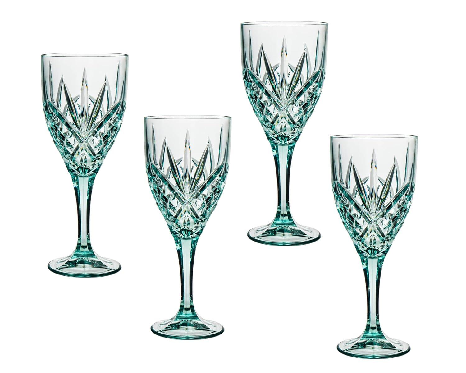 Godinger Wine Glasses, Stemmed Wine Glasses, Red Wine Glasses, Shatterproof and Reusable, BPA Free Acrylic - Dublin Collection, Set of 4