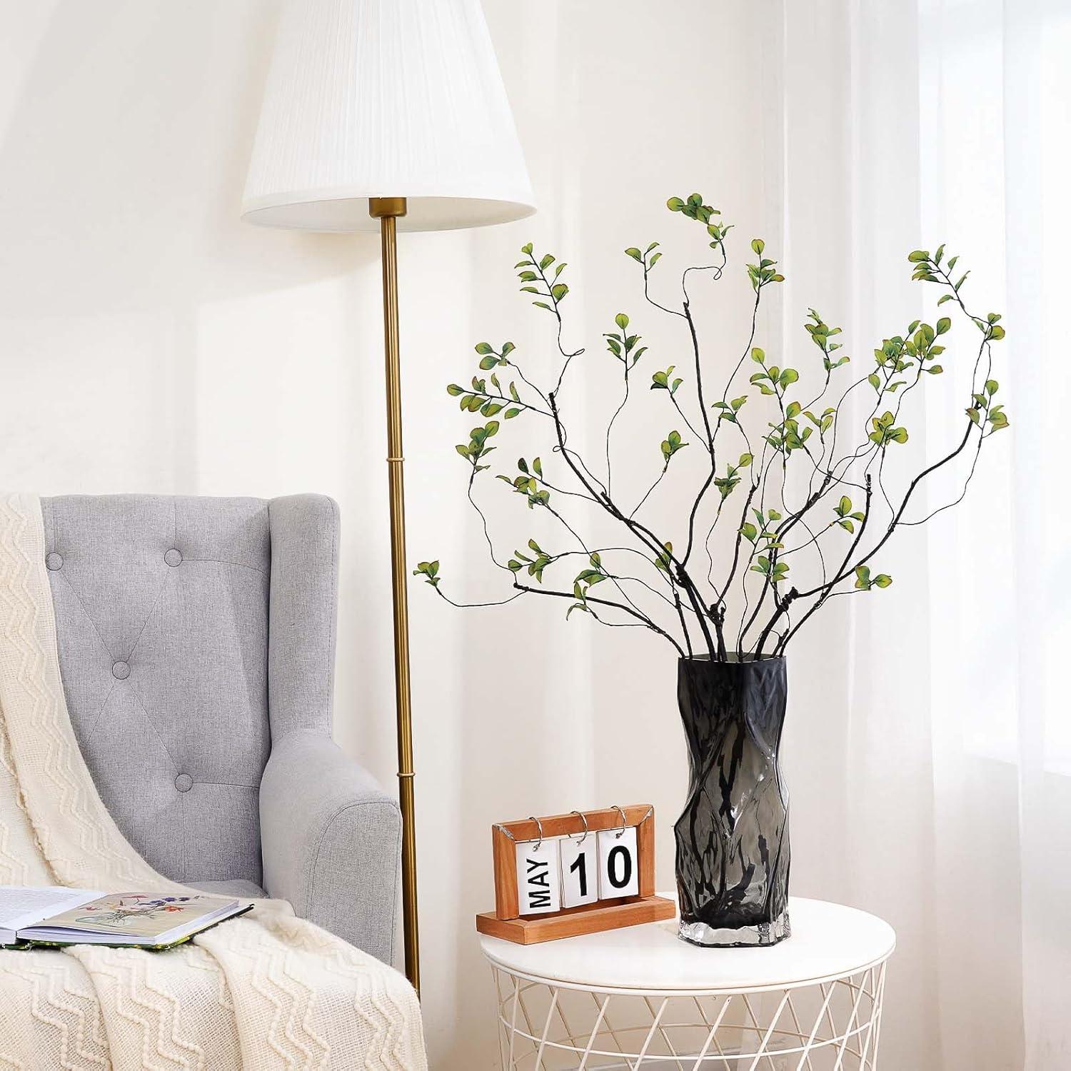 3pcs Artificial Ficus Branches - Lifelike Greenery for Vase | Faux Eucalyptus Banyan Twig Plants for Home, Wedding & Office Decor -