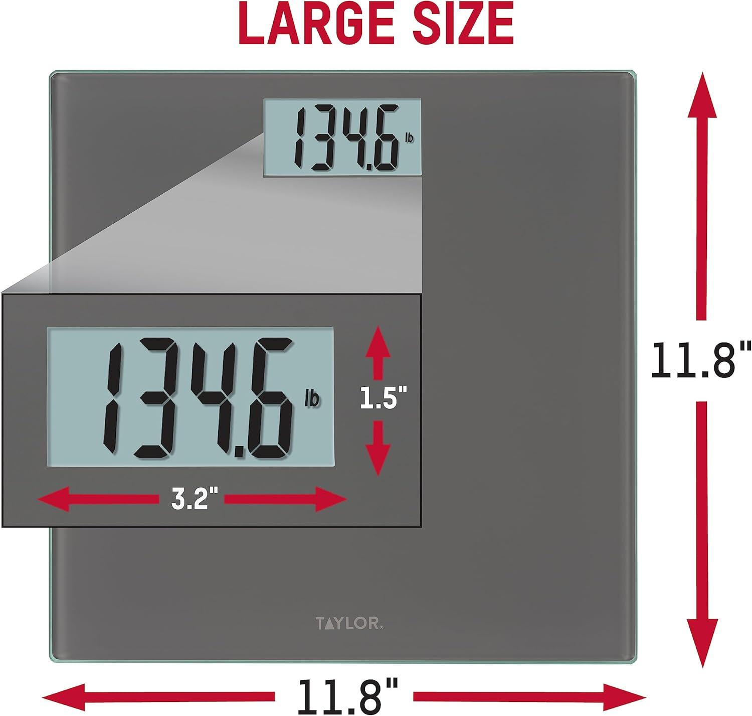 Taylor Taylor Digital Scale, 400 LB Capacity, 11.8 x 11.8 Inches