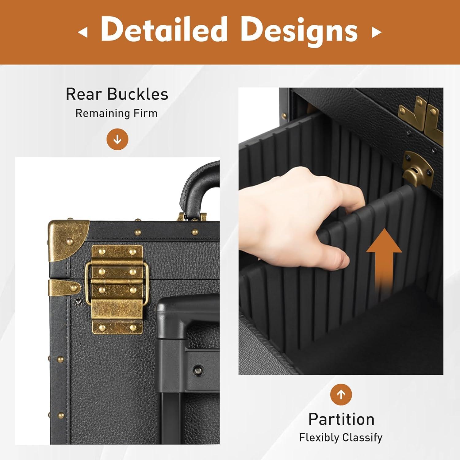 YaoTown Lockable Hairdressing Organizer Tool Box with Hair Dryer Holder