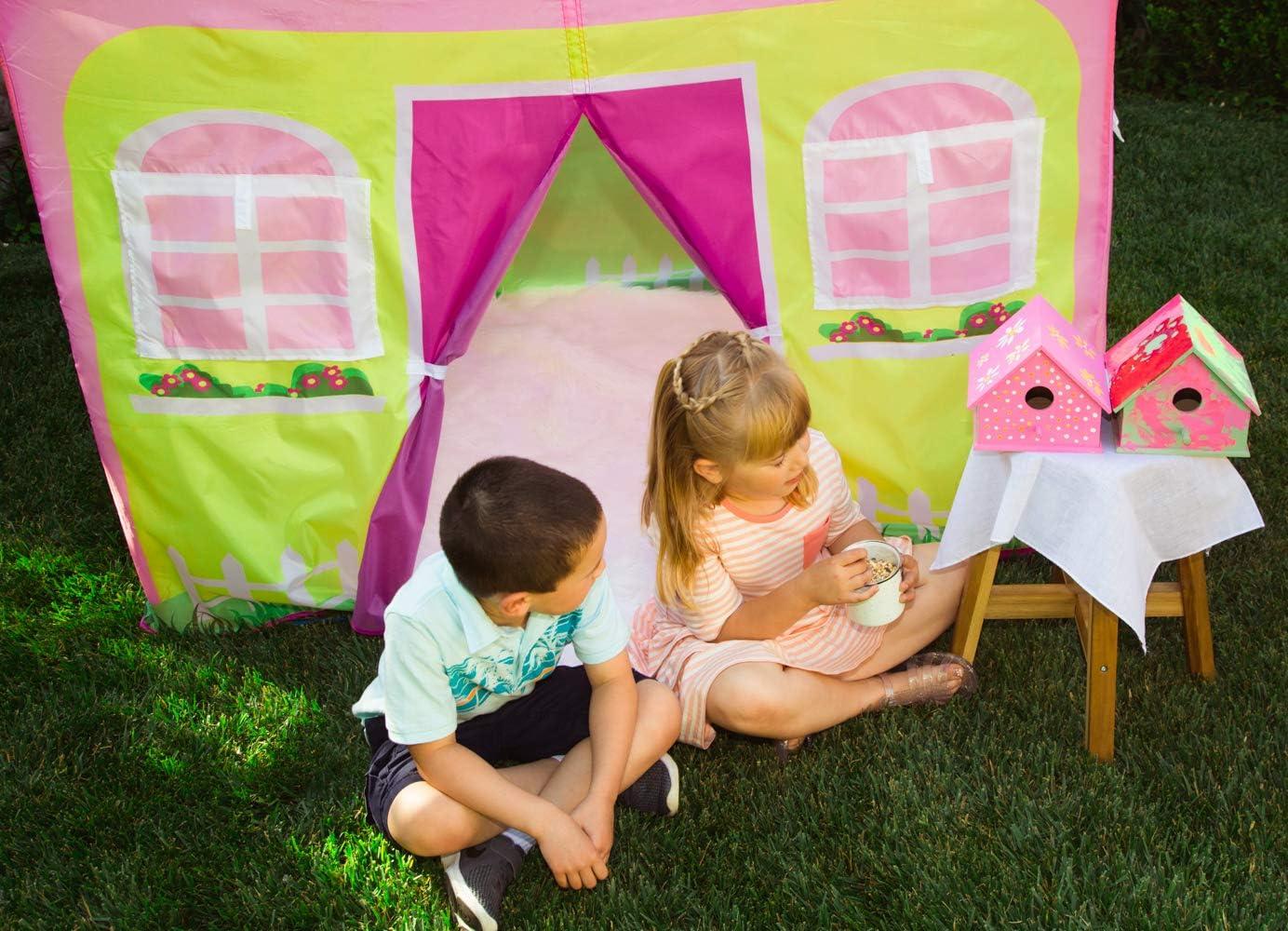 Pink and Yellow Cottage House Kids Play Tent 58" x 48"