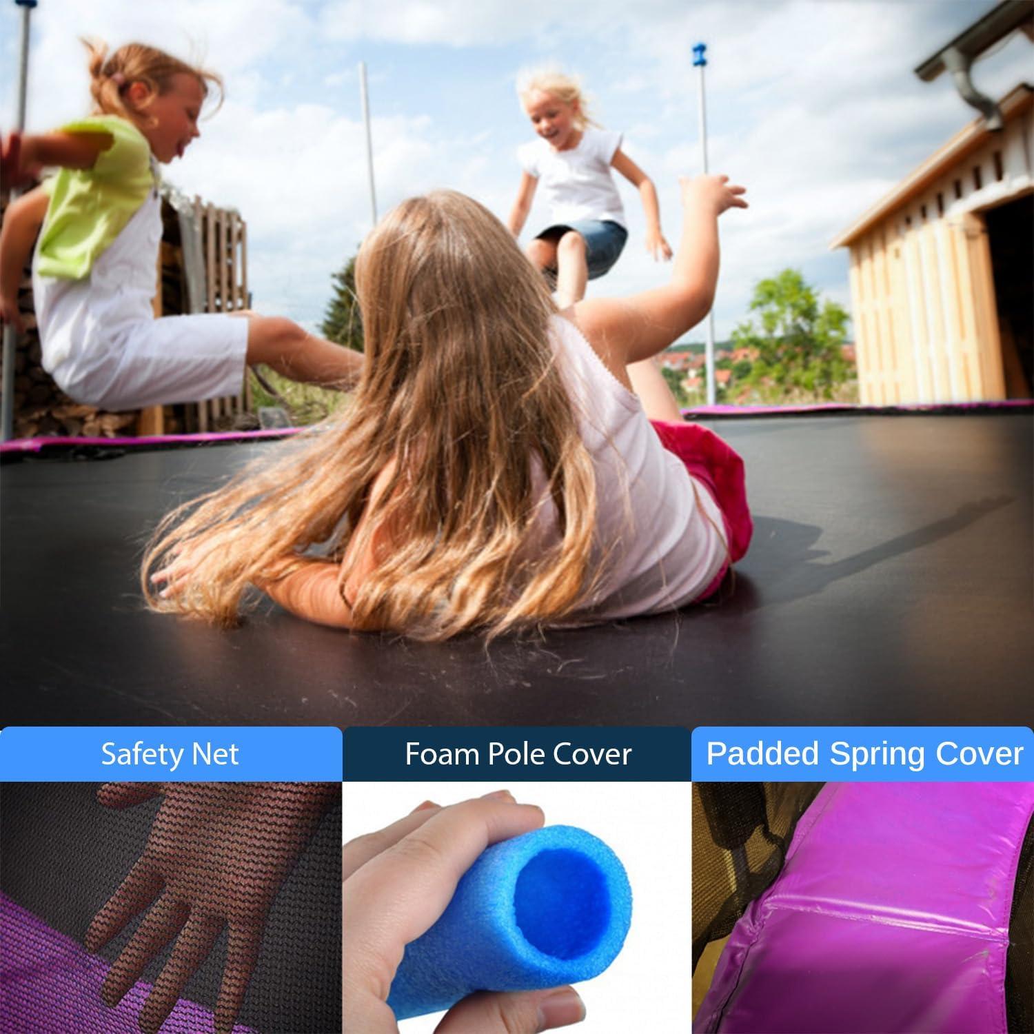 SereneLife 120" Round Backyard Trampoline