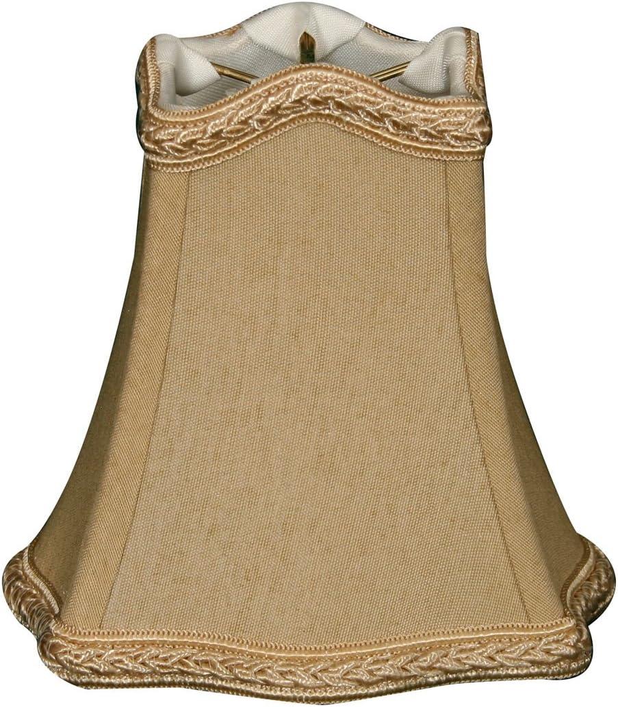 Royal Designs, Inc. Decorative Trim Hexagon Empire Chandelier Shade CS-508AGL-6, Antique Gold, 2.5 x 5 x 4.5, Pack of 6