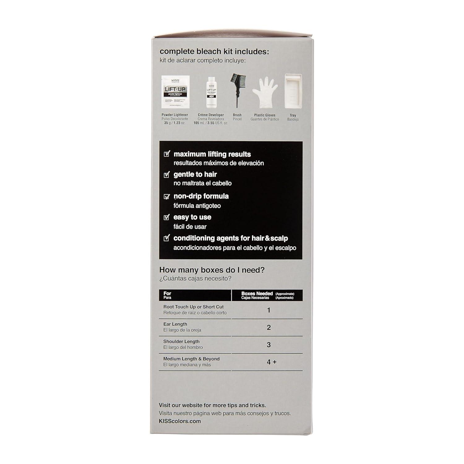 KISS Colors & Care Maximum Strength Lift-Up Complete Bleach Toner Kit – Ice