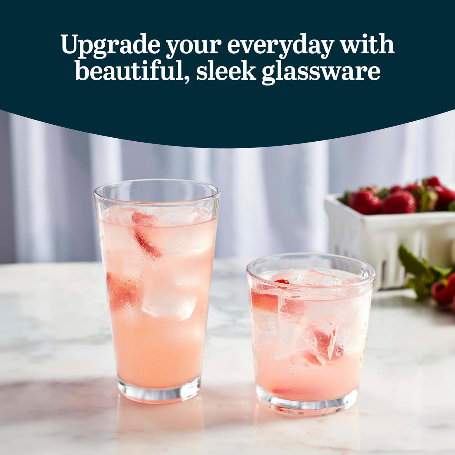 Libbey 16-Piece Clear Flare Glassware Set