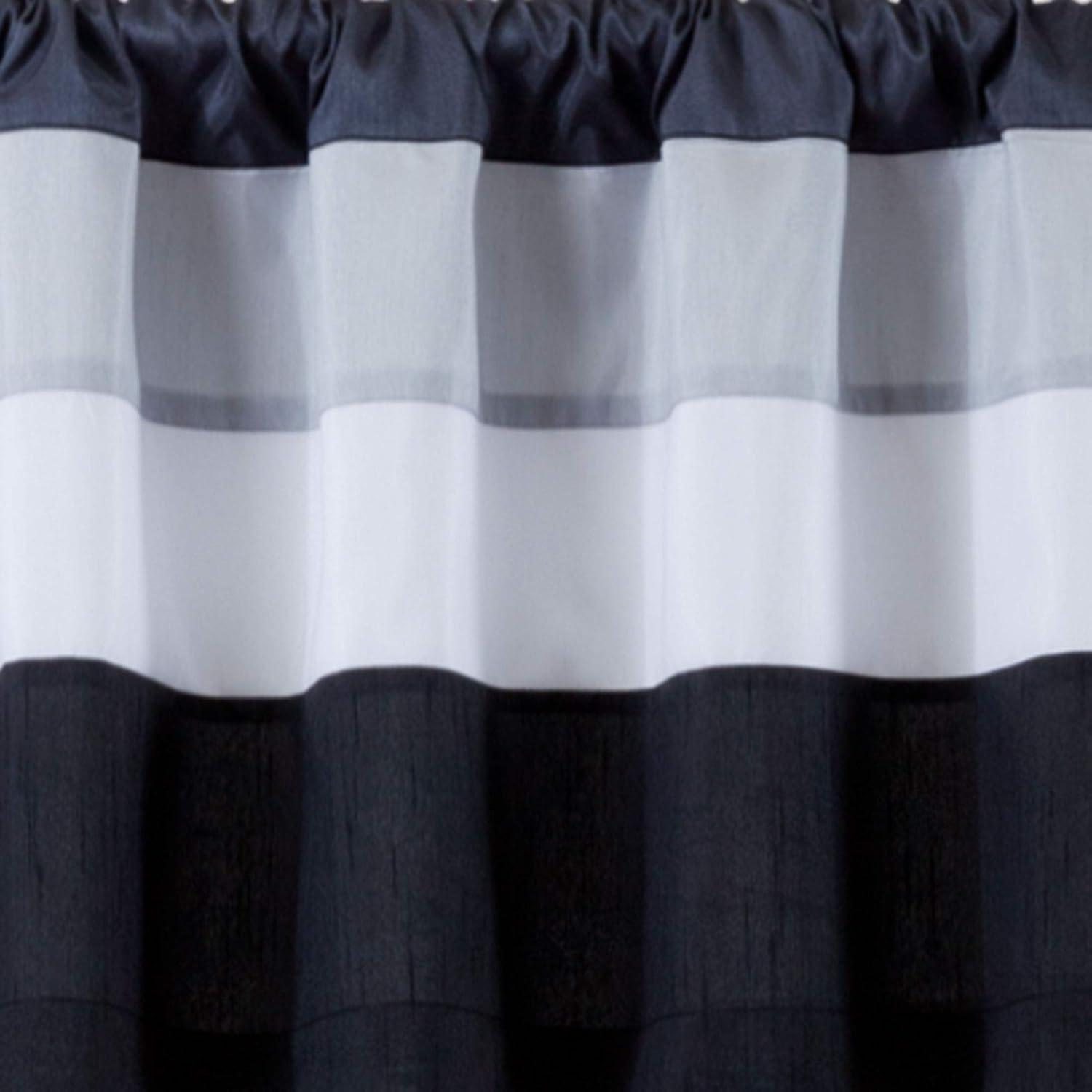 Lush Decor Striped Tailored 84'' W Curtain Valance in