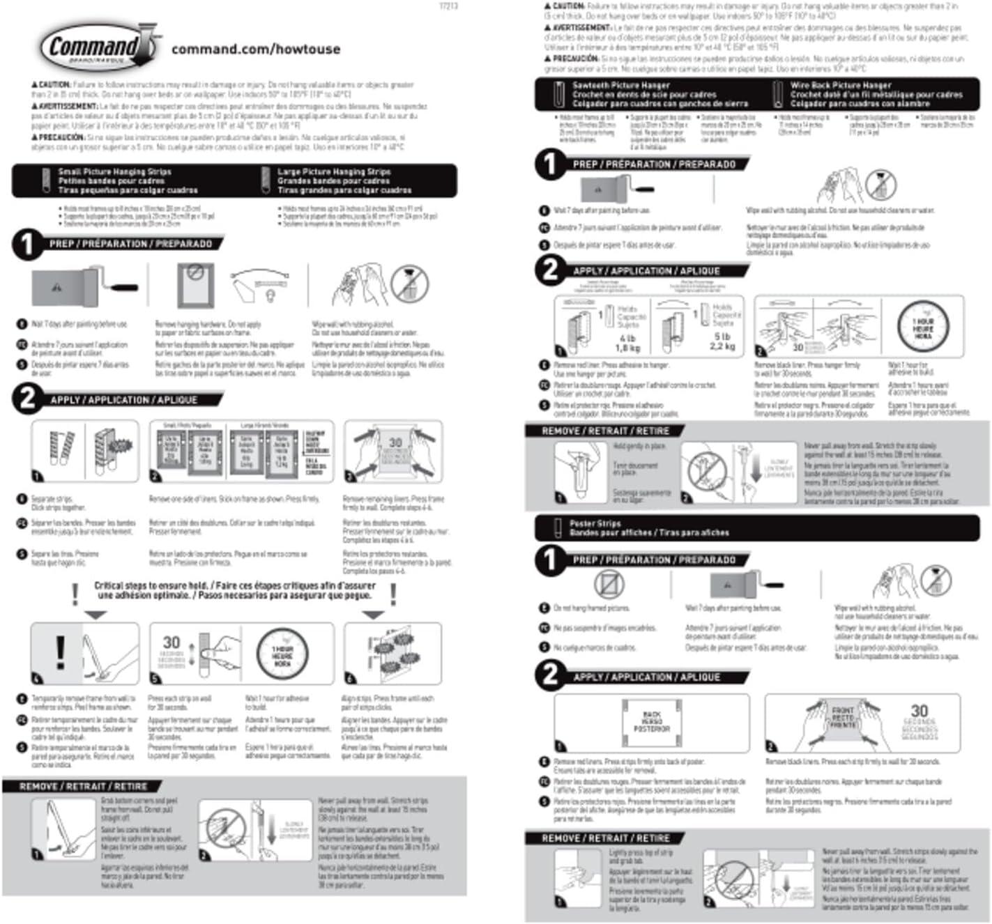 Command Picture Hanging Kit, Various Sized Picture Hanging Hooks and Strips to Hang Up to 15 Pictures, Indoor Use, Decorate Damage-Free,White