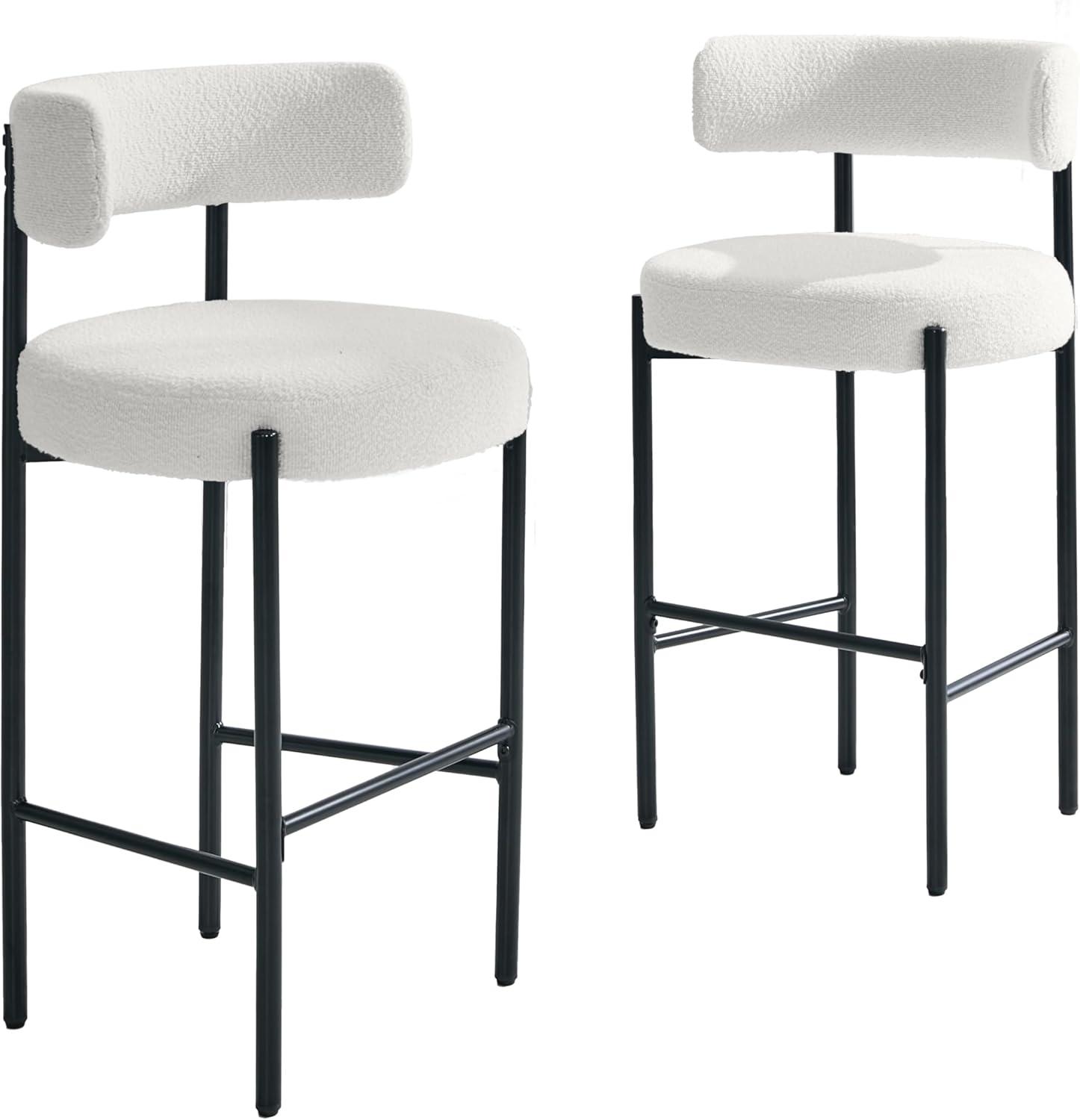 Najira Upholstered Counter Stool with Metal Frame