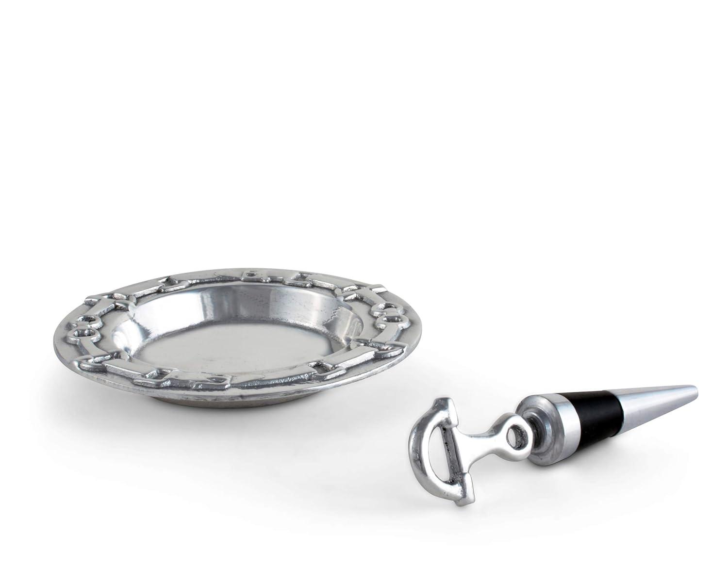 Arthur Court Designs Equestrian Aluminum Round 1 Piece Coaster