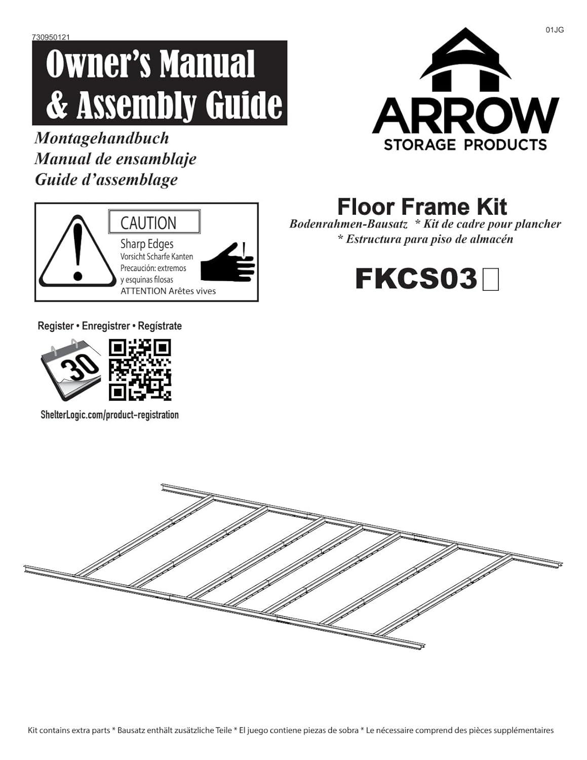 Arrow Arrow Rust Resistant Steel Flooring Kit