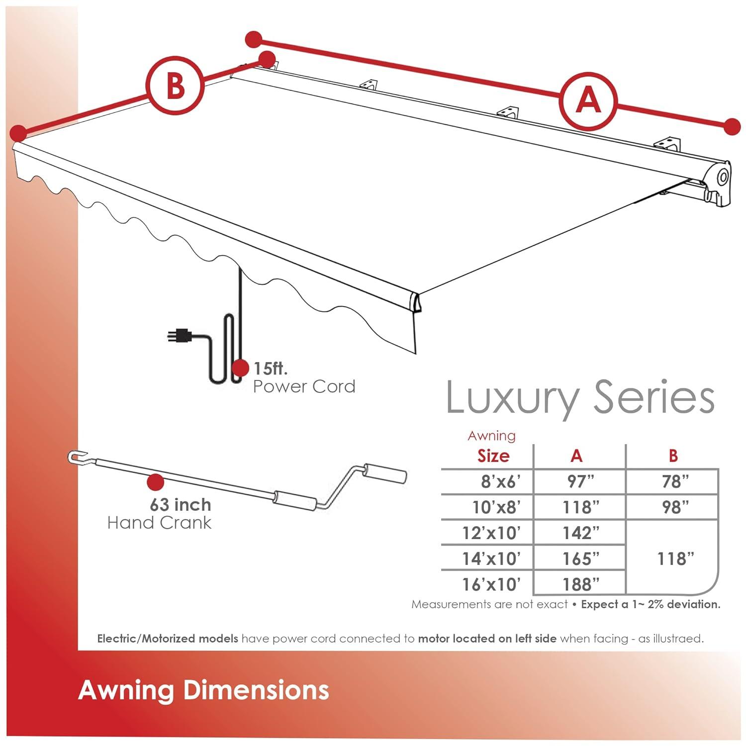 Classic Motorized Retraction Slope Patio Awning