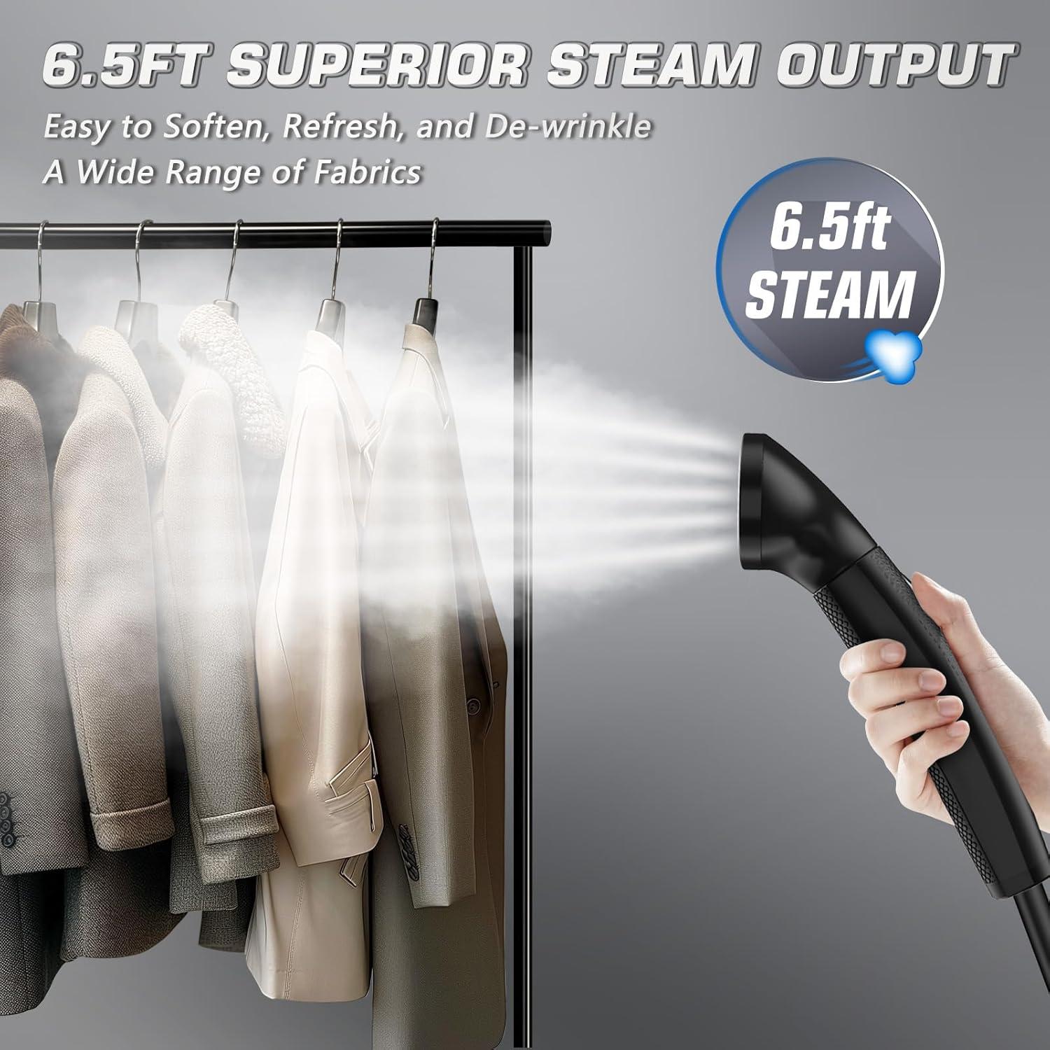Anthter Silver 1500W Standing Garment Steamer with Wheels