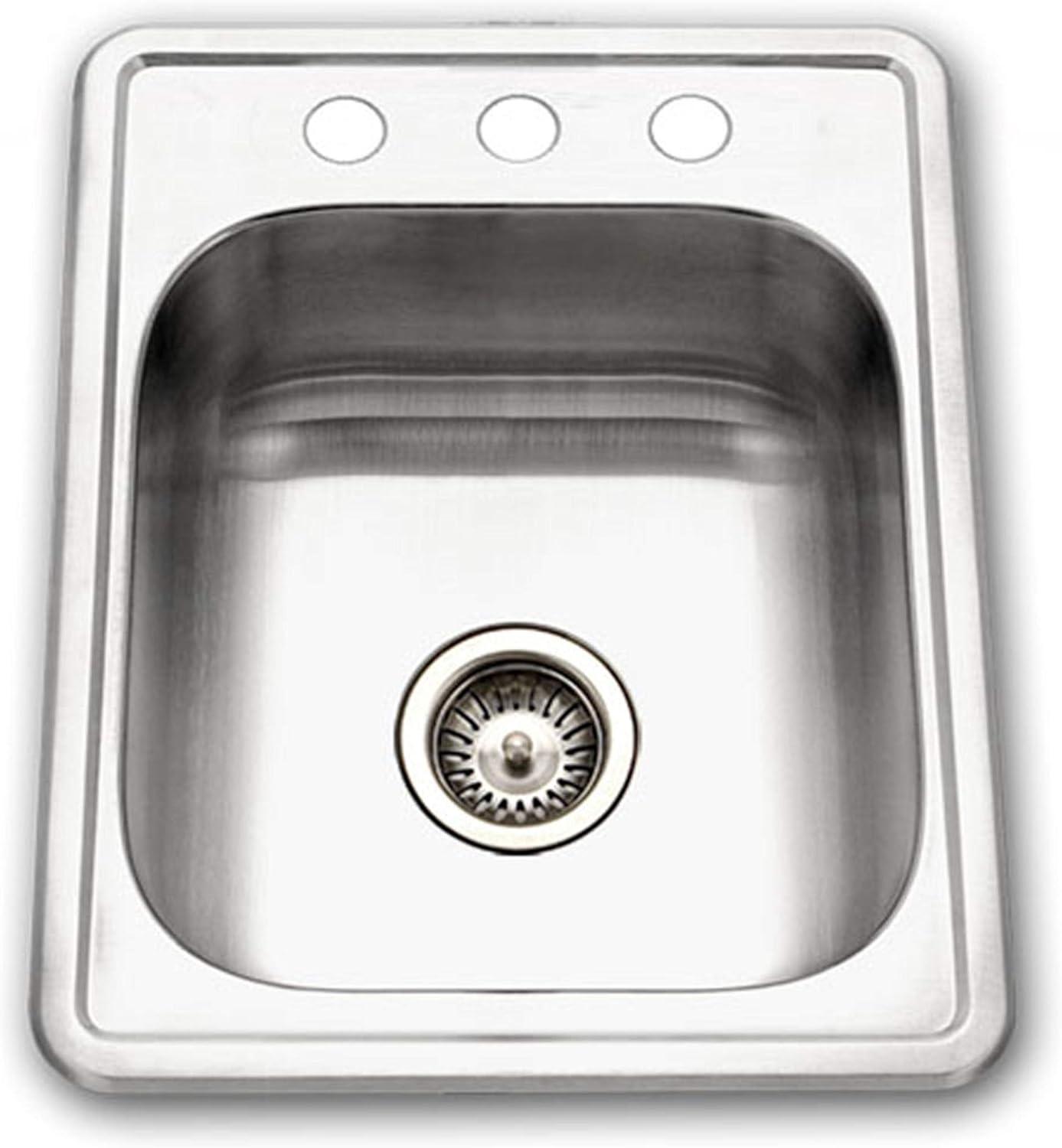 Hospitality 22'' L Flush Single Bowl Stainless Steel Kitchen Sink