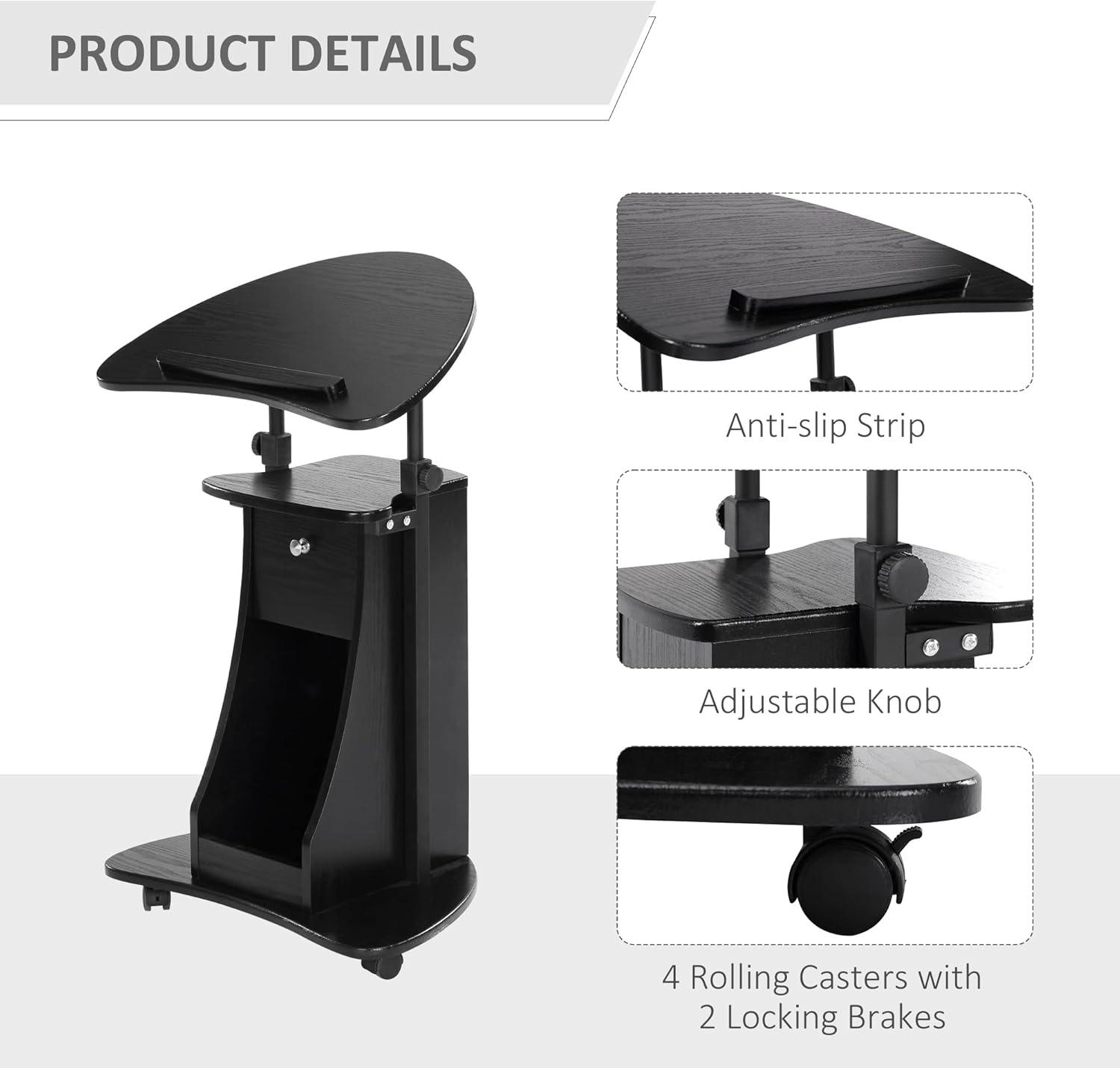 16CPD009-D3002_wfv 26'' H x 15.75'' W Laptop/Tablet Storage Cart with Wheels