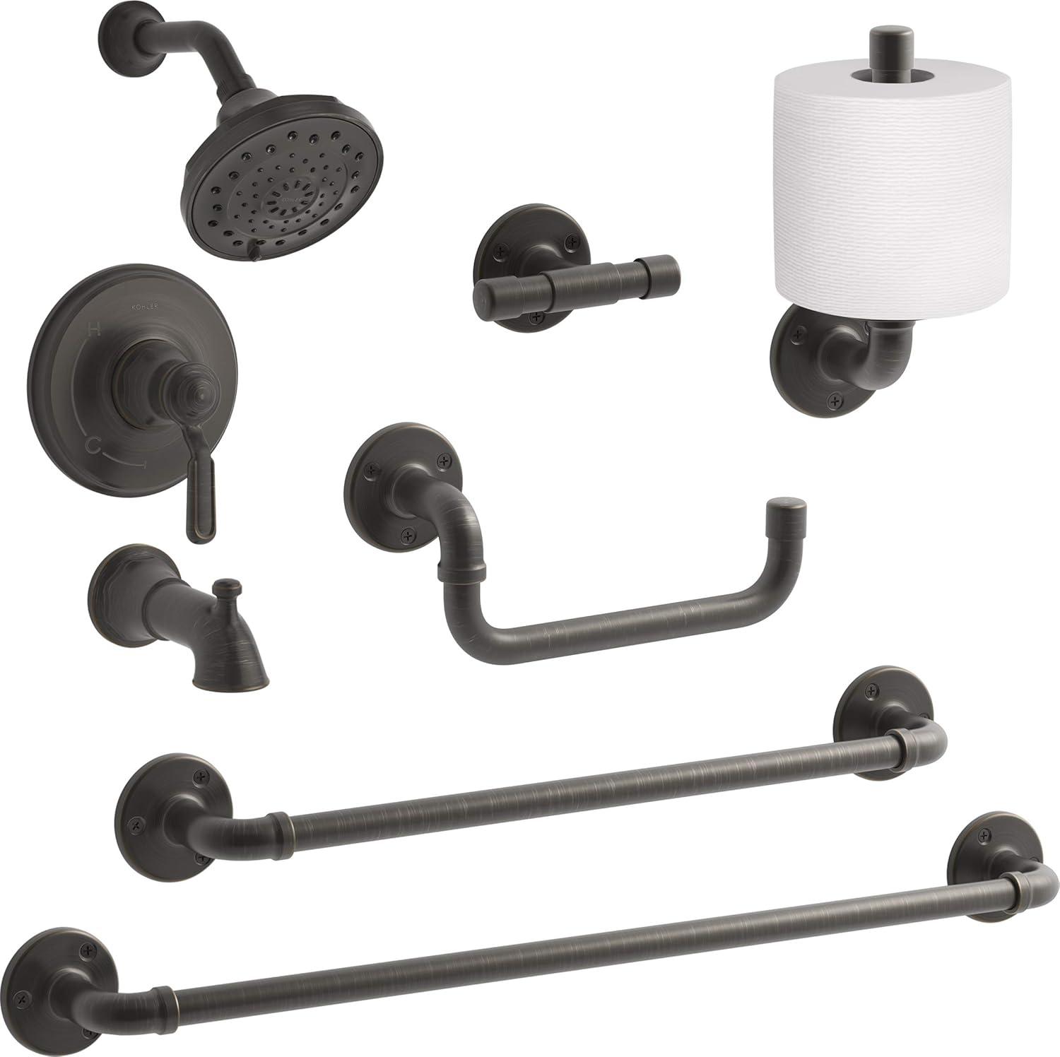 Oil-Rubbed Bronze 24-Inch Wall Mounted Towel Bar