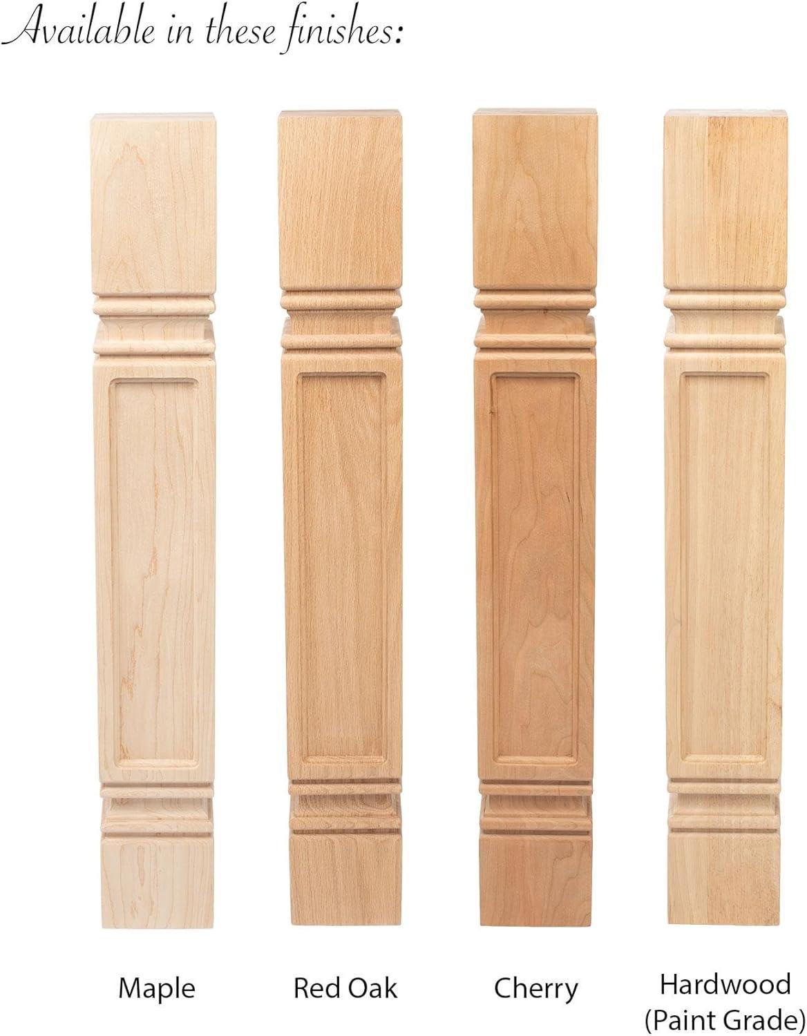 Designer's Edge Millwork 35-1/4 in. High x 5 in. Wide x 5 in. Depth Unfinished North American Solid Red Oak Mission Kitchen Island Leg