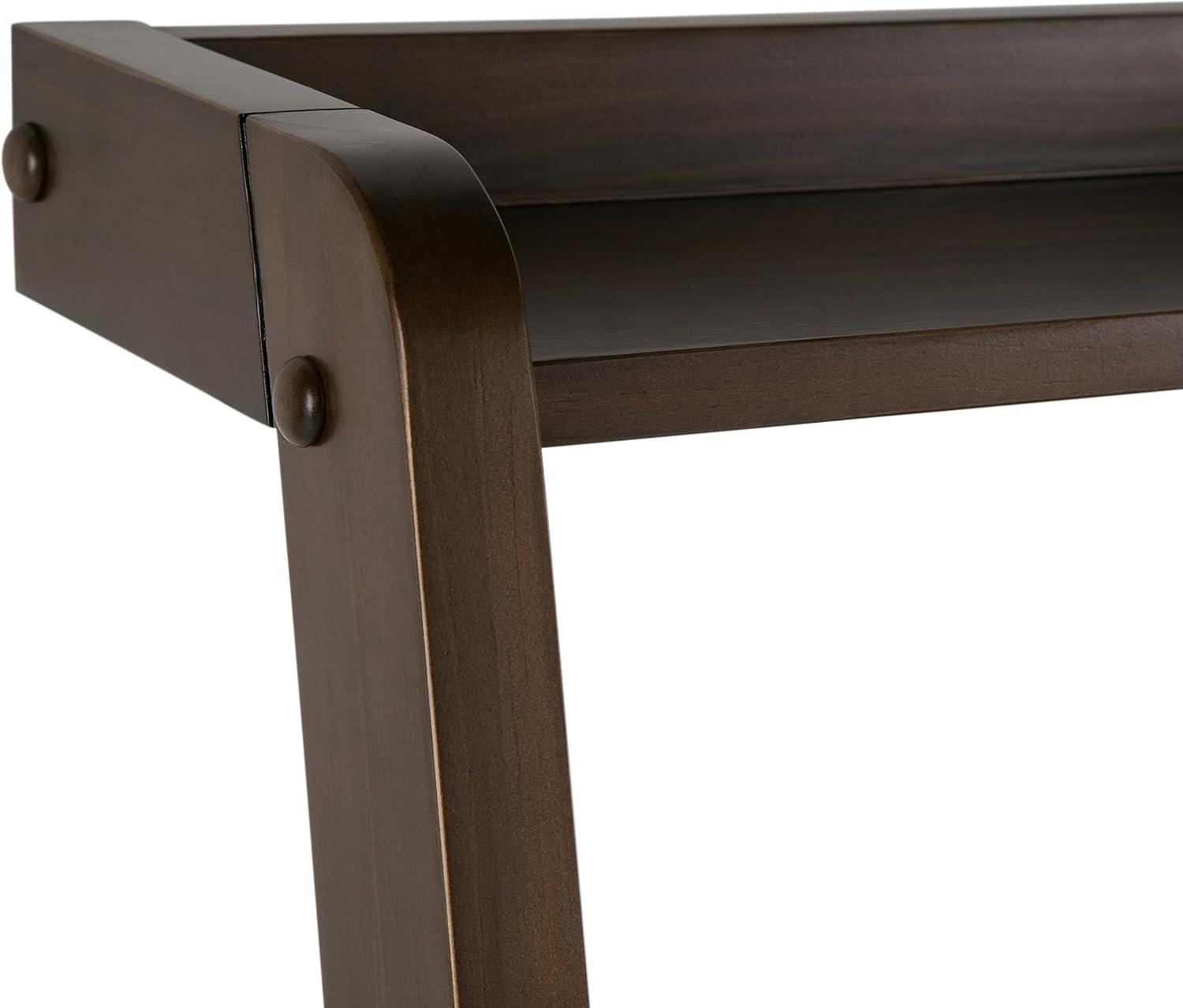 UrbanPro 36" Solid Wood Contemporary Leaning Desk in Warm Walnut Brown