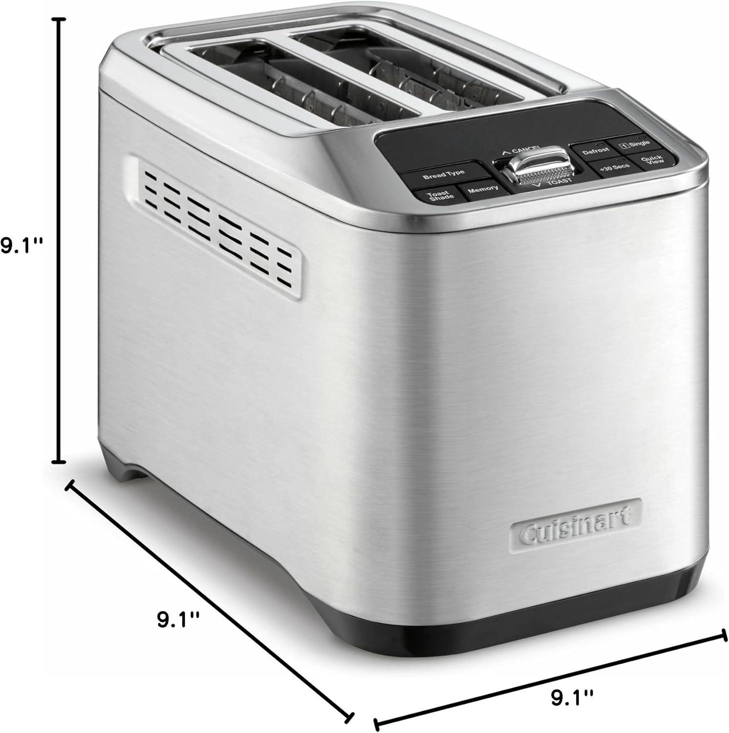 Stainless Steel Digital 2-Slice Motorized Toaster