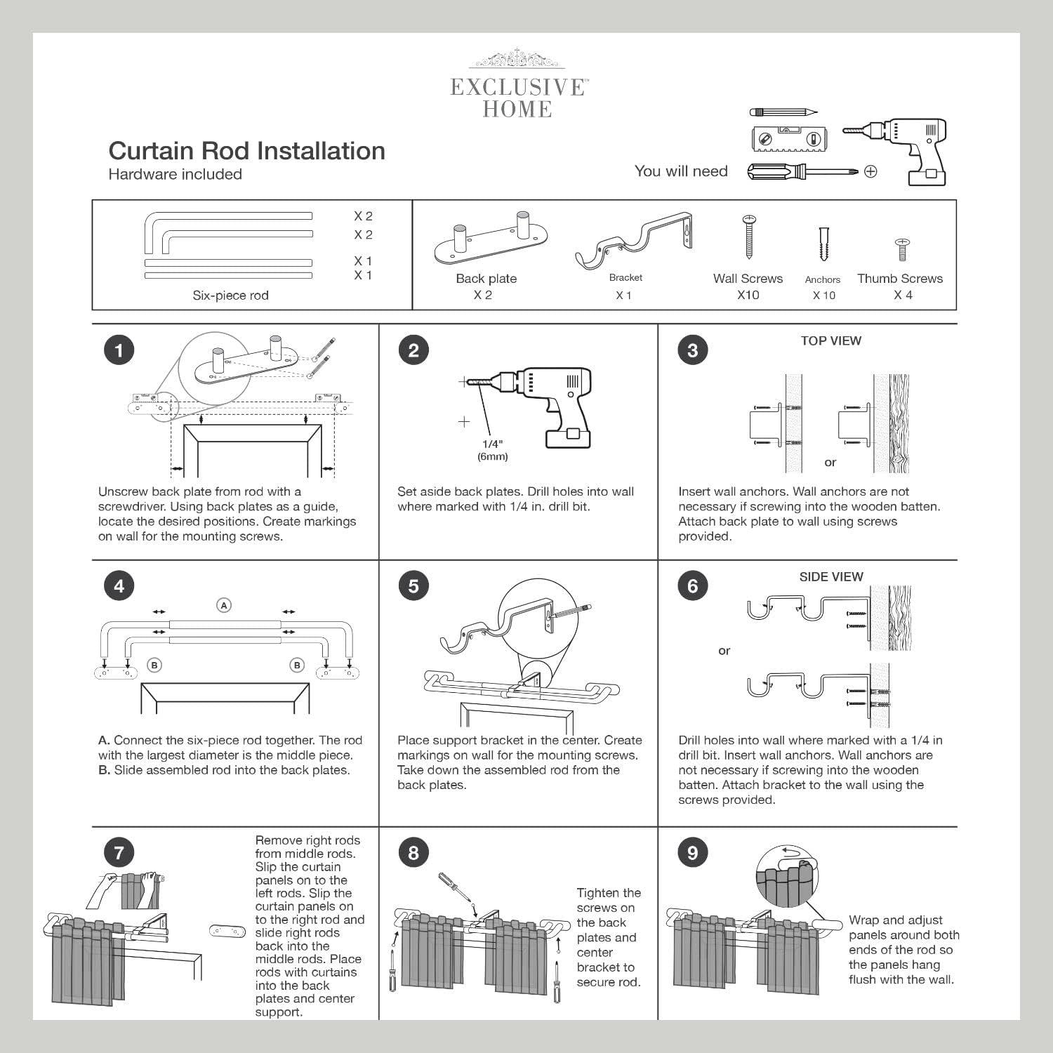 Fetter Adjustable Double Curtain Rod