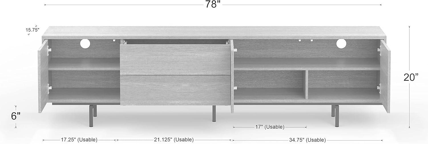 Glenwillow Home Atlas 78" x 28" TV Stand Console