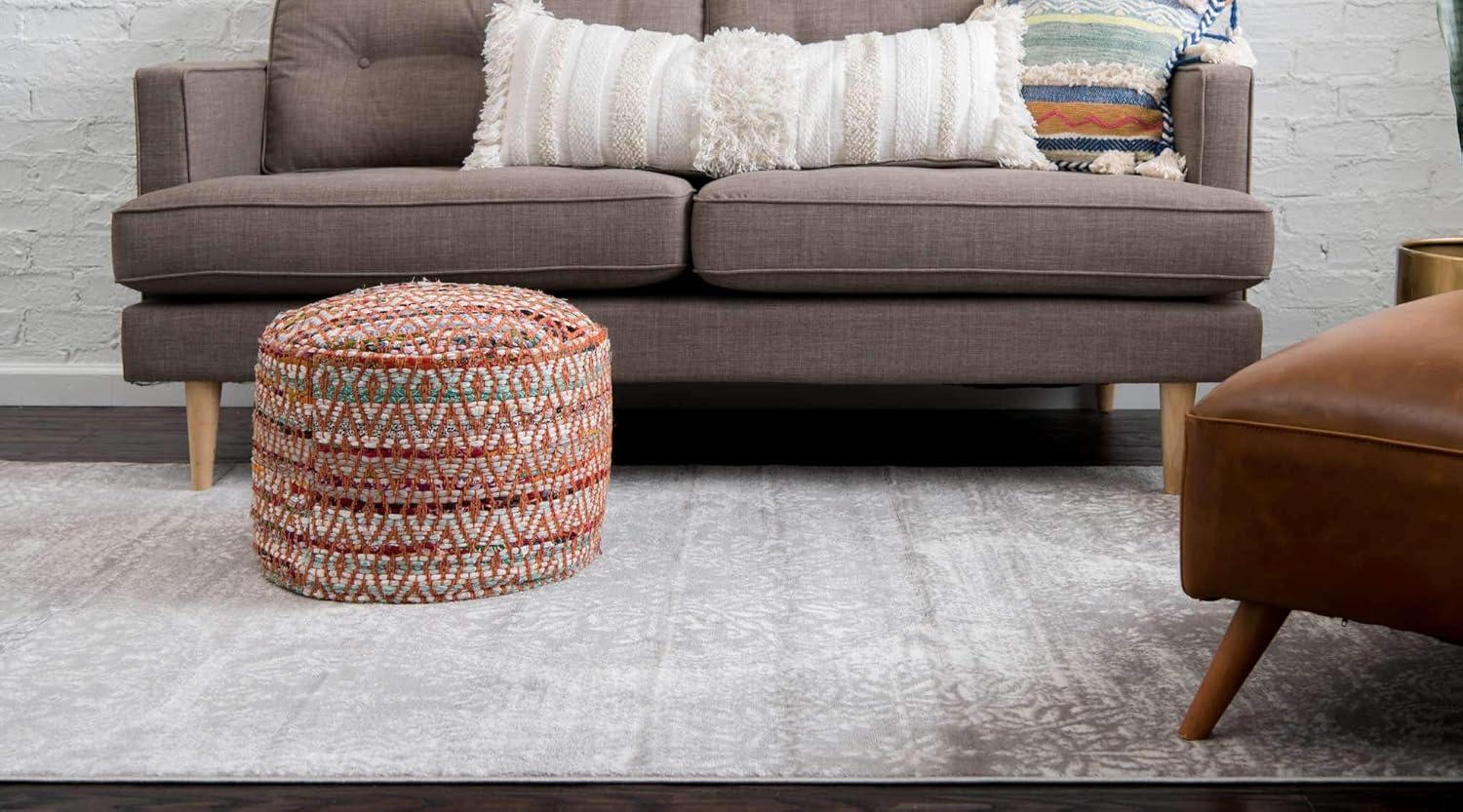 Unique Loom 3' 3 x 5' 3 Rectangle Sofia Light Gray Area Rug