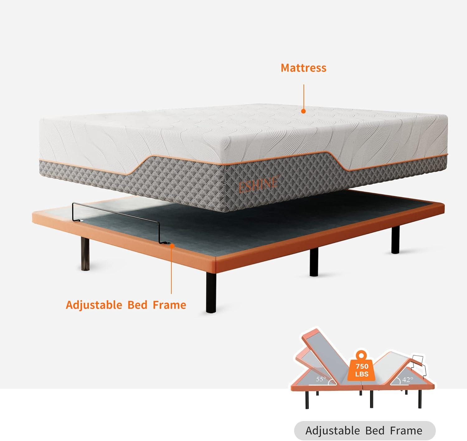 Zero Gravity Adjustable Bed with 14" Hybrid Mattress E3000 Series
