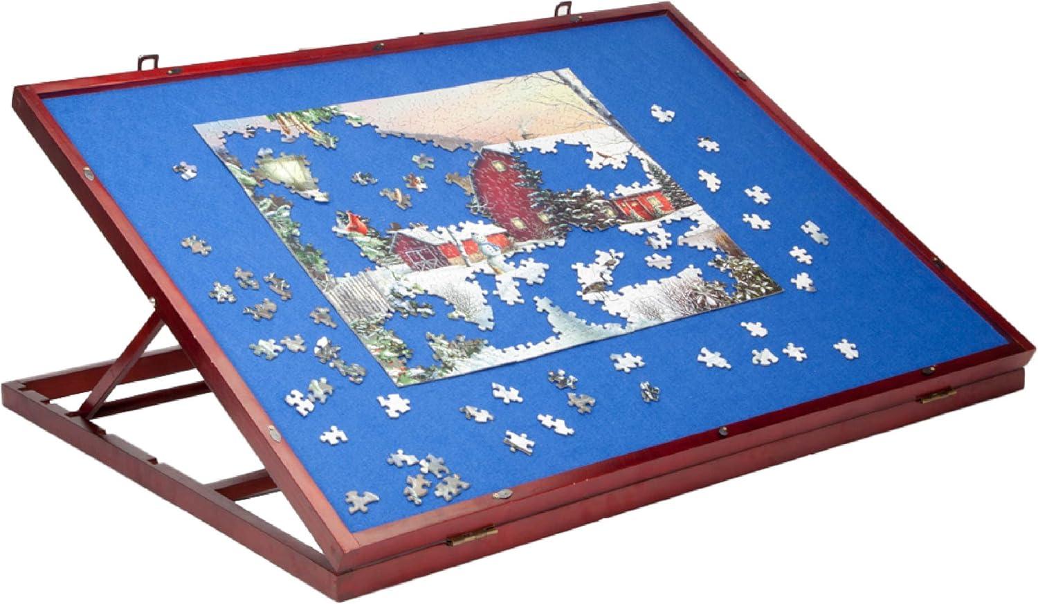 Adjustable Cedarwood Puzzle Tabletop Easel with Felt Surface