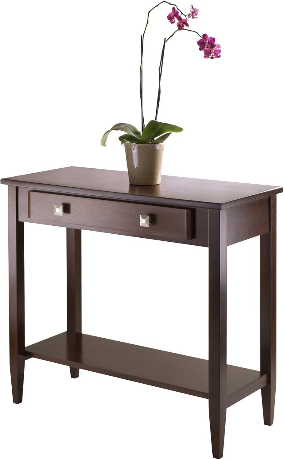 Richmond Console Table with Tapered Leg Walnut Finish - Winsome