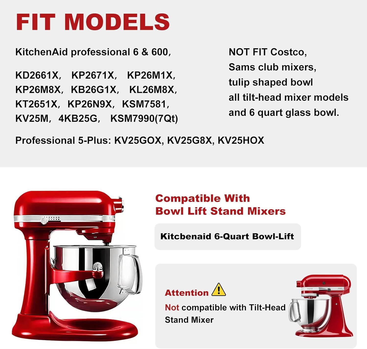 1 Piece Edge Beater, Flex Edge Beater Paddle For Kitchenaid Bowl-lift Stand Mixer 6 Quart