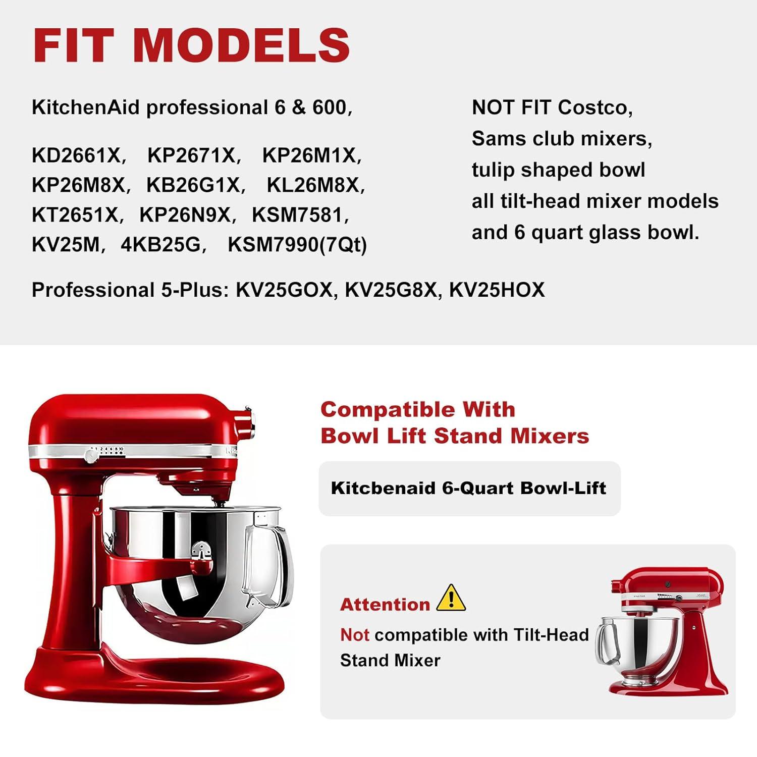 1 Piece Edge Beater, Flex Edge Beater Paddle For Kitchenaid Bowl-lift Stand Mixer 6 Quart