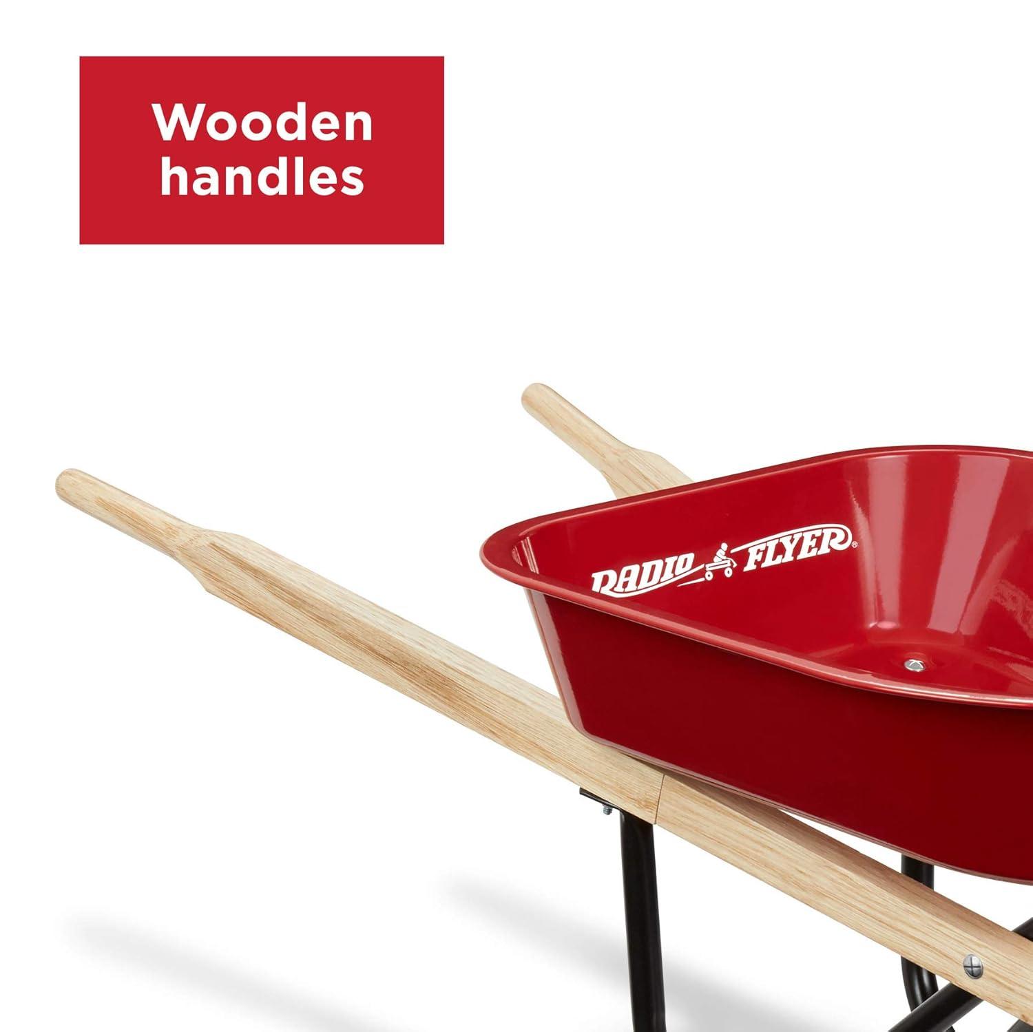 Wagon for Kids, Rolling Cart, Garden Cart on Wheels, Baby Wagon, Radio Flyer Kid's Wheelbarrow, Red, for Ages 3+ Years