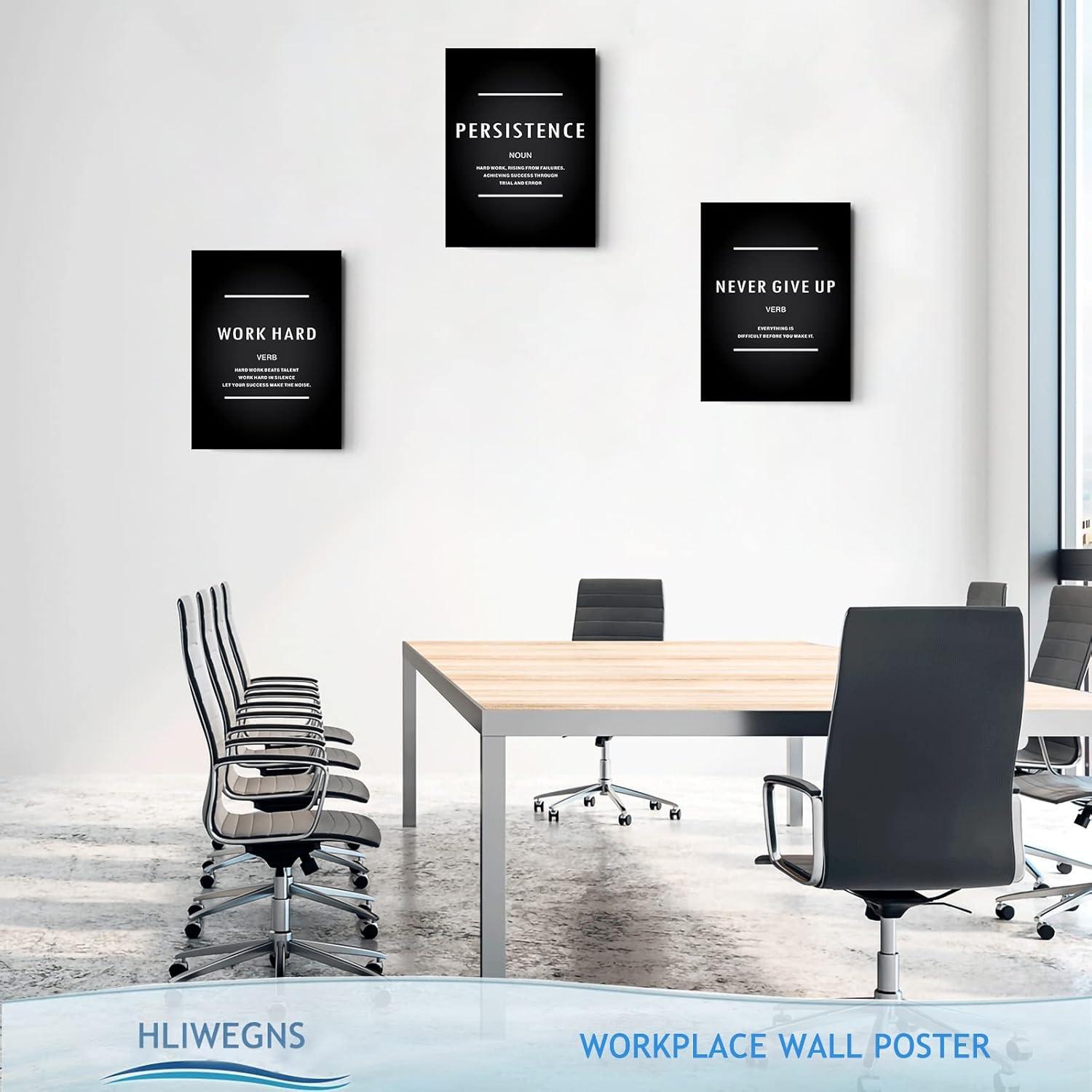 Motivational Office Decor Framed, Inspirational Room Decor Aesthetic Canvas Gallery Wall Art Execute Failure Success Paintings Positive Quotes Affirmation Living Room Bedroom Leadership Gift