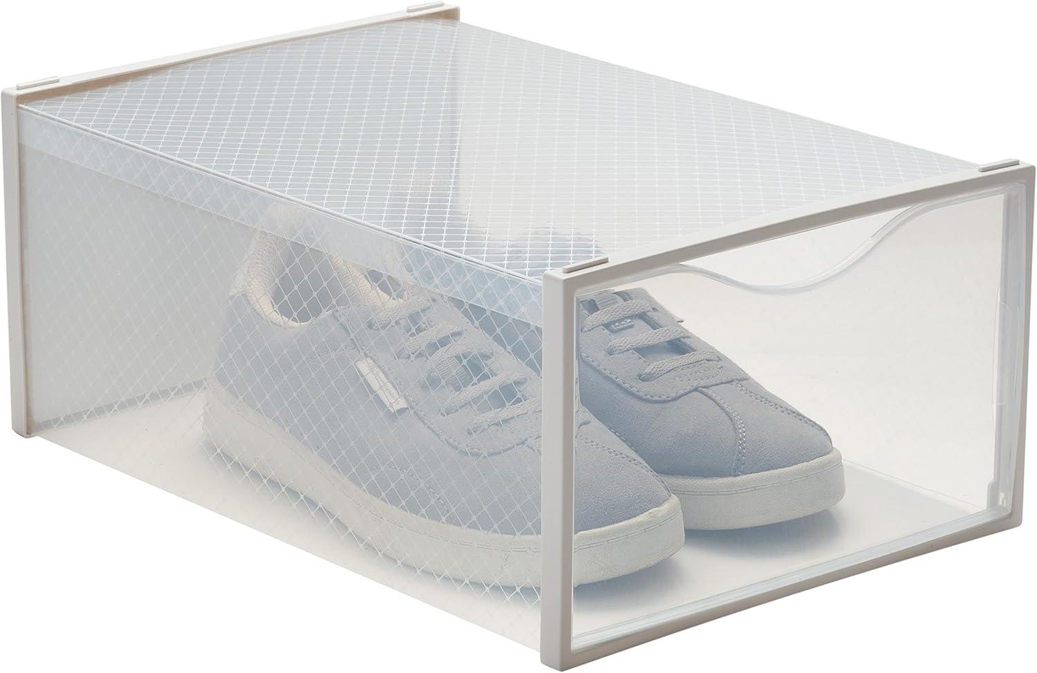 Simplify Set of 12 Drop Front Shoe Box White