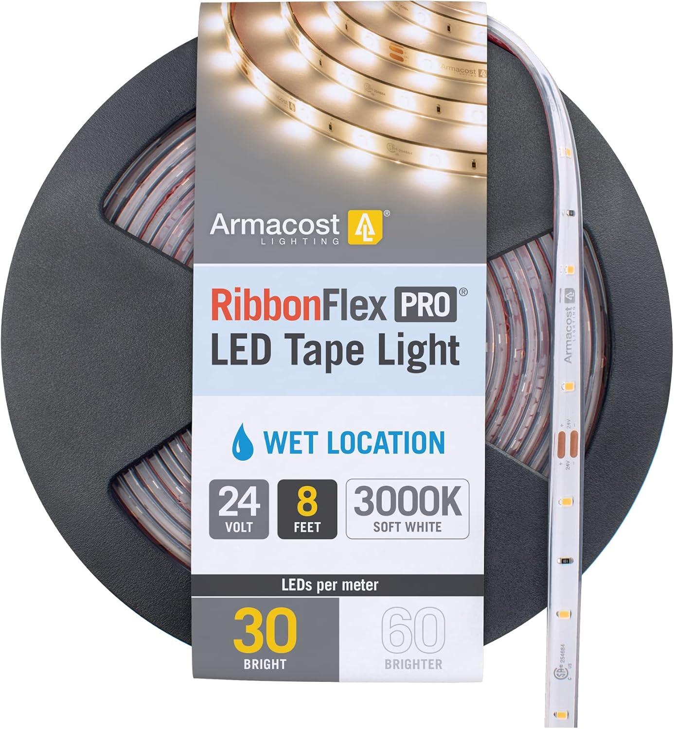 RibbonFlex Pro, 24V, 30LEDs/M, IP67, 2.5M Undercabinet Strip Light