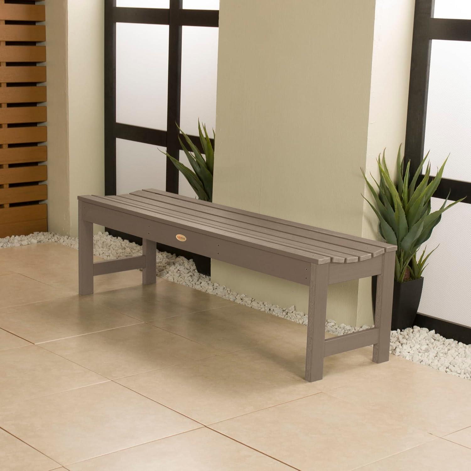 highwood Eco-Friendly Lehigh 5-Foot Outdoor Picnic Bench Woodland Brown