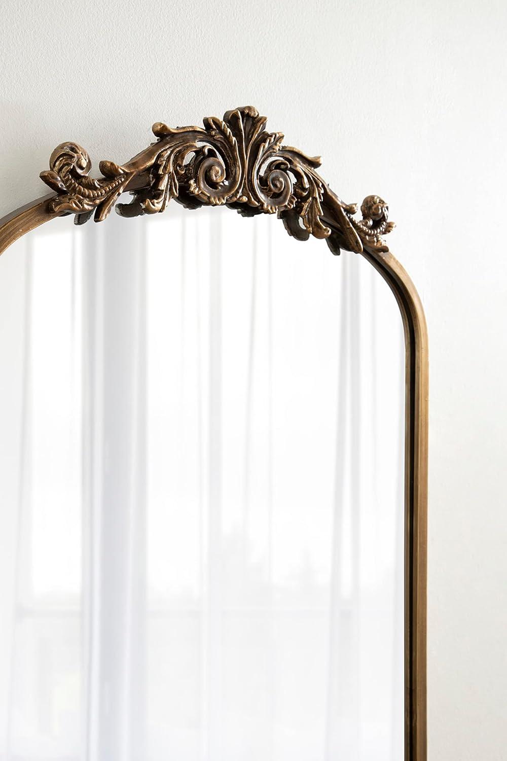 Kate and Laurel Arendahl Functional Mirror with Shelf - Gold, 21x32