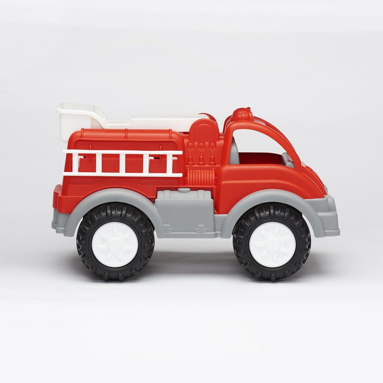 Gigantic Red Plastic Fire Truck with Extendable Bucket and Ladder