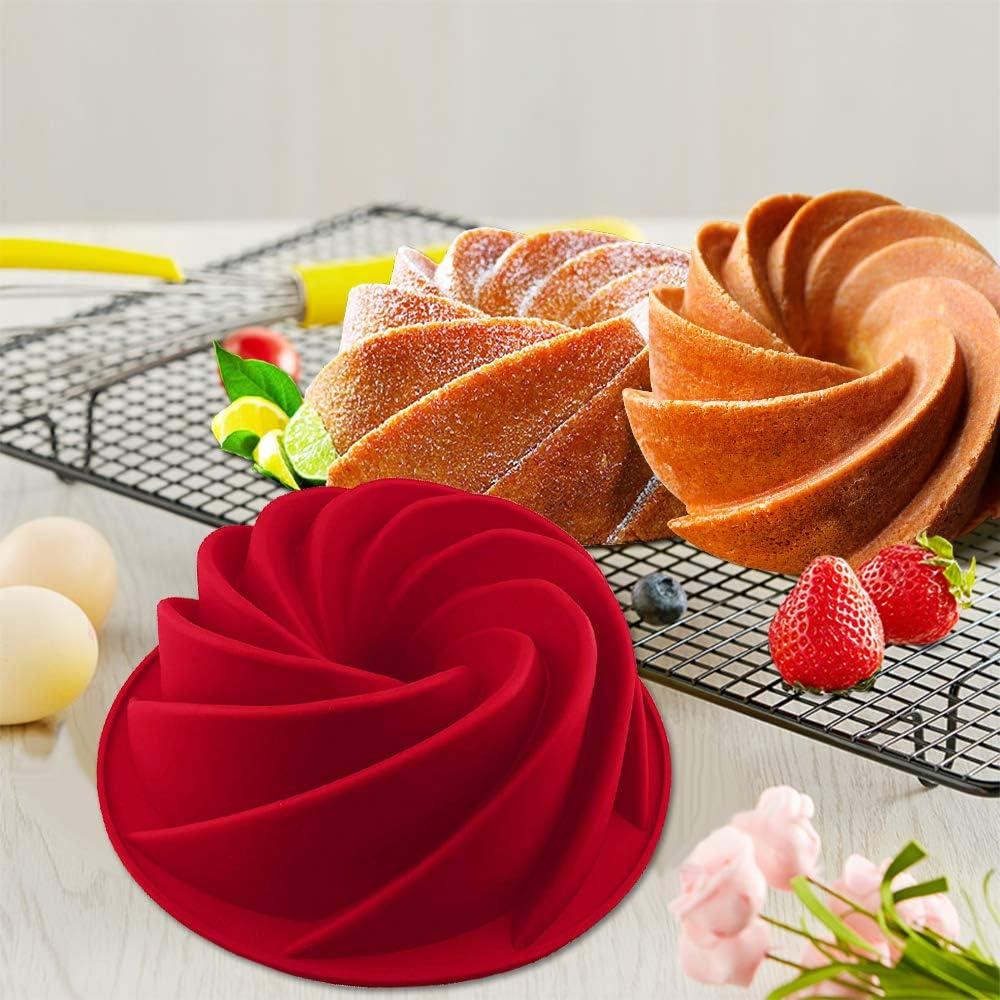 Silicone Fluted Pan Cake Nonstick Jello Molds Tube - Baking Cake, Jello, Gelatin, Bread - Para Gela