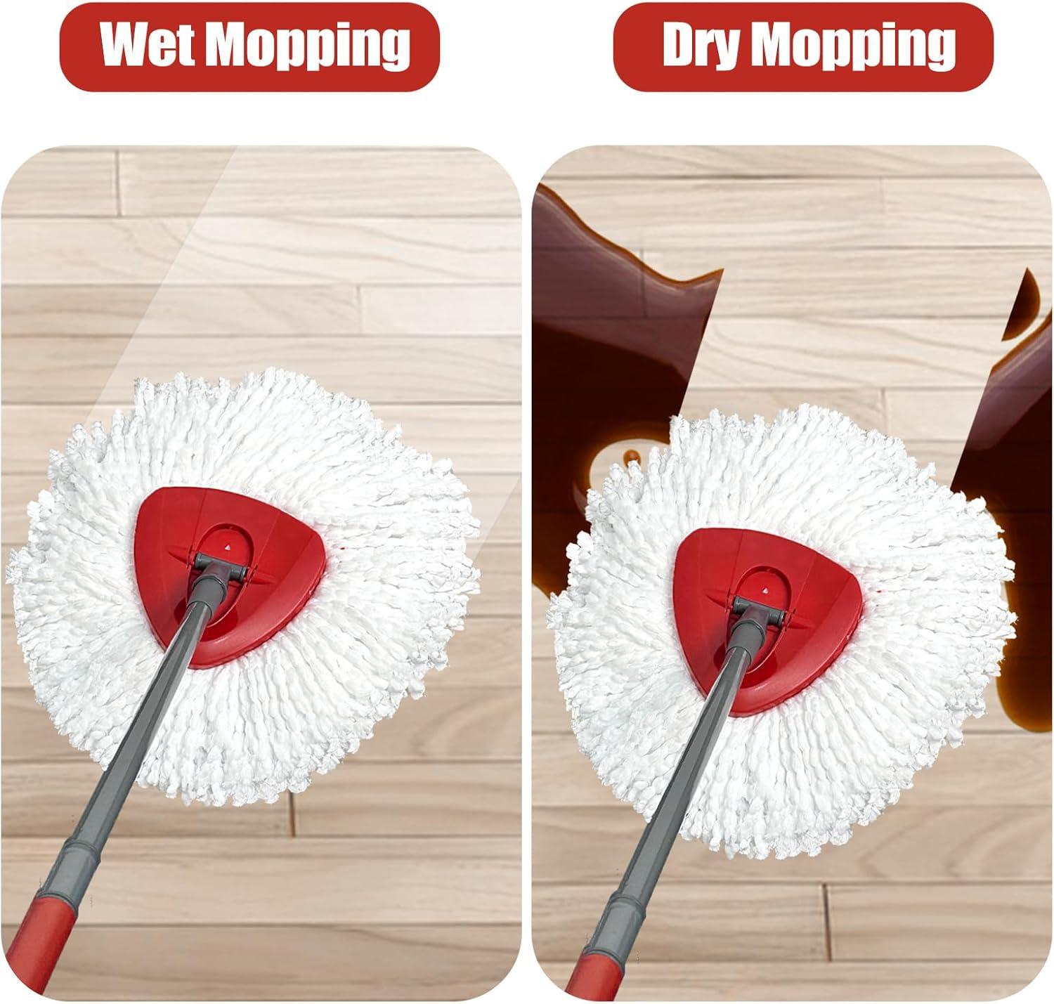 3 Pack Spin Mop Refill - Replacement Head Compatible with O cedar, Microfiber Spin Mop Refills,clean the floor. Easy Floor Cleaning Mop Head Replacement - Bonison