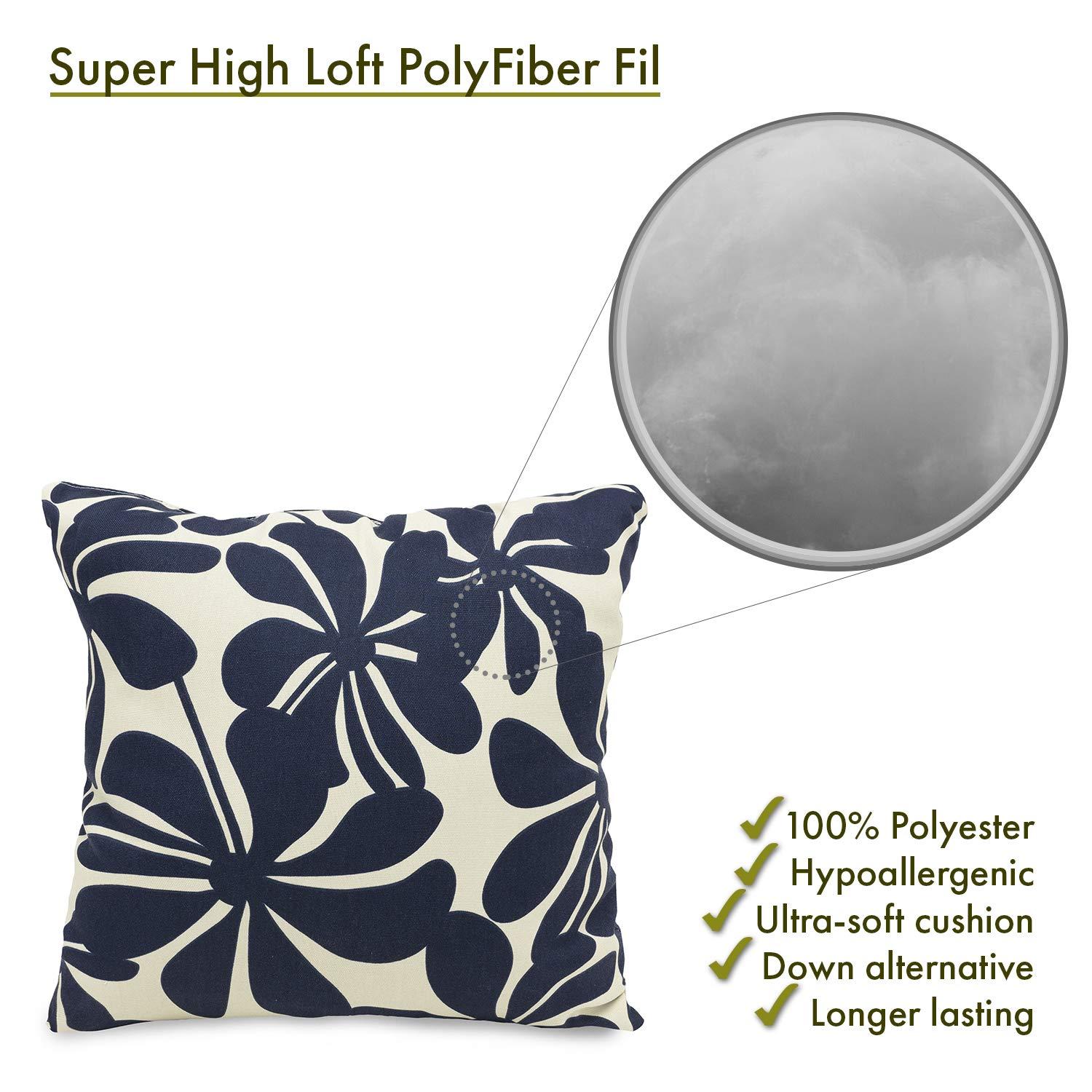 Majestic Home Goods Plantation Floral Indoor/Outdoor Reversible Throw Pillow